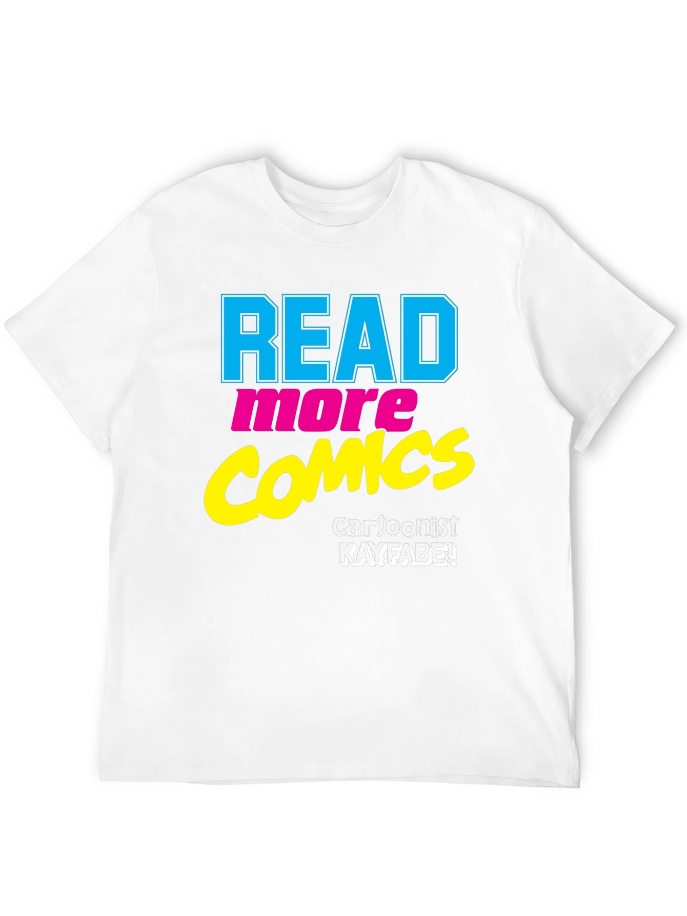 Black Read More Comics T-Shirt - Cartoonist Kayfabe view 12