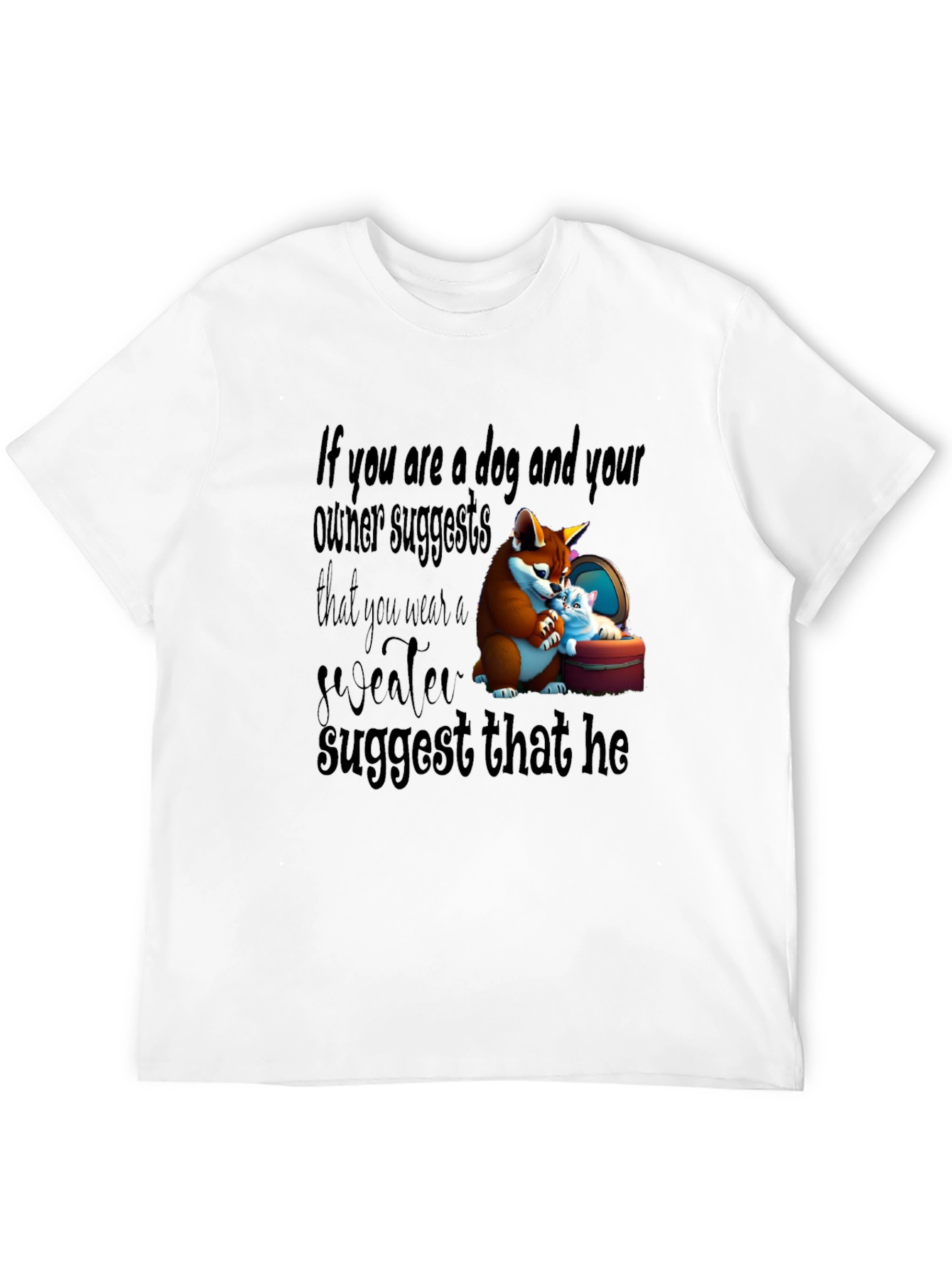 Black Dog Owner Funny Graphic Tee view 12