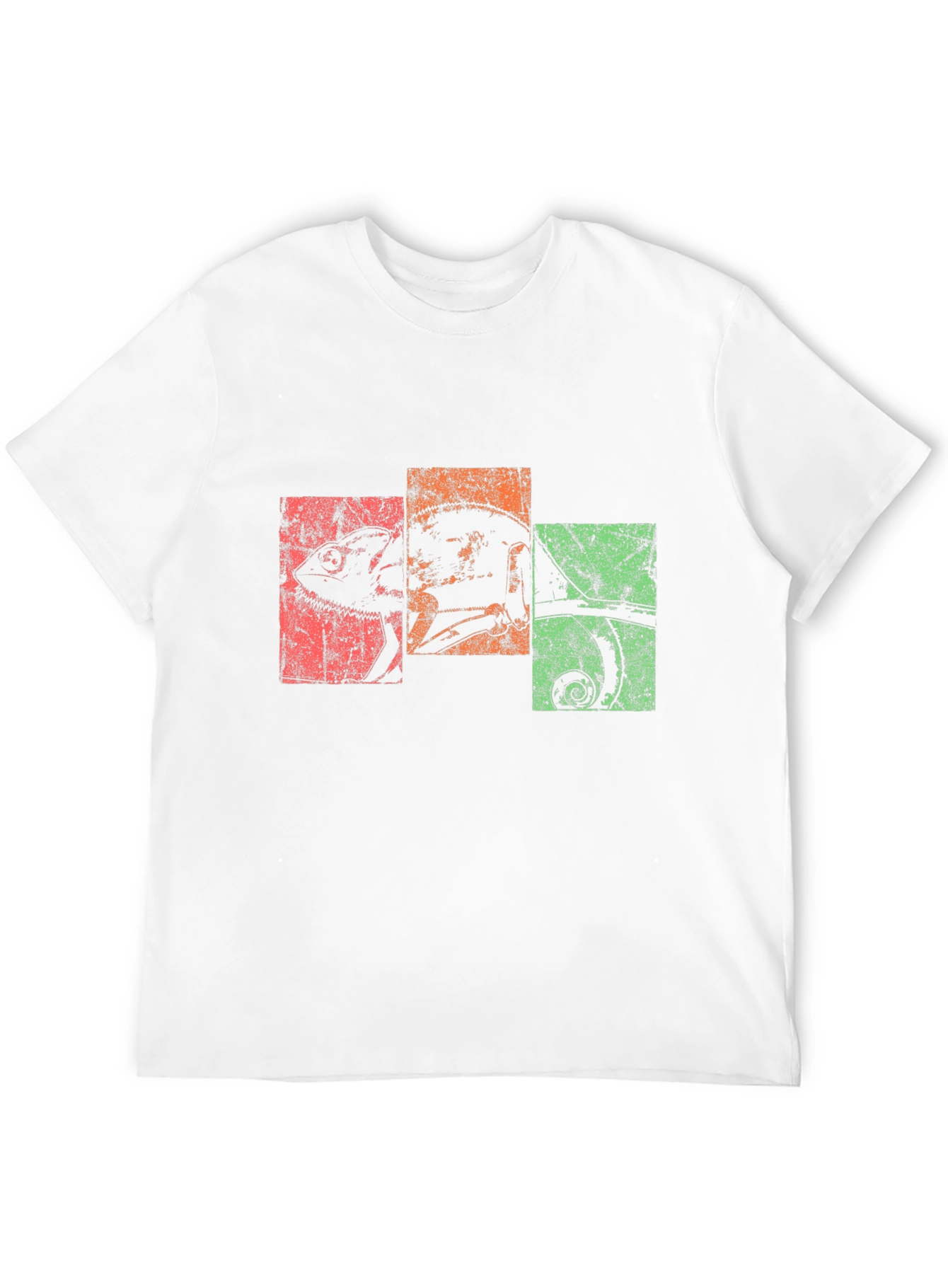 Black Retro Chameleon Graphic Tee - Black view 12