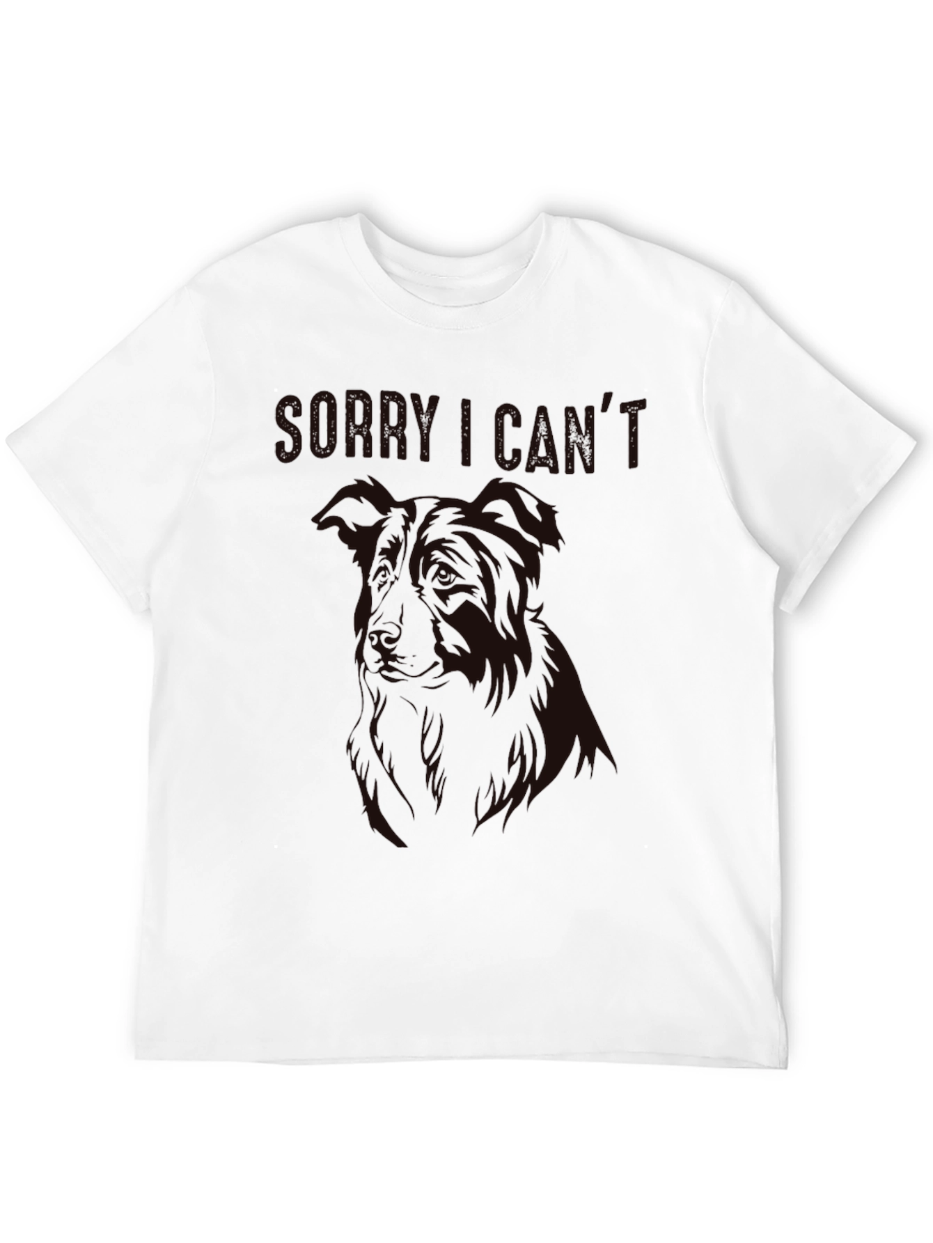 Black Sorry I Can't Dog Graphic Tee view 12