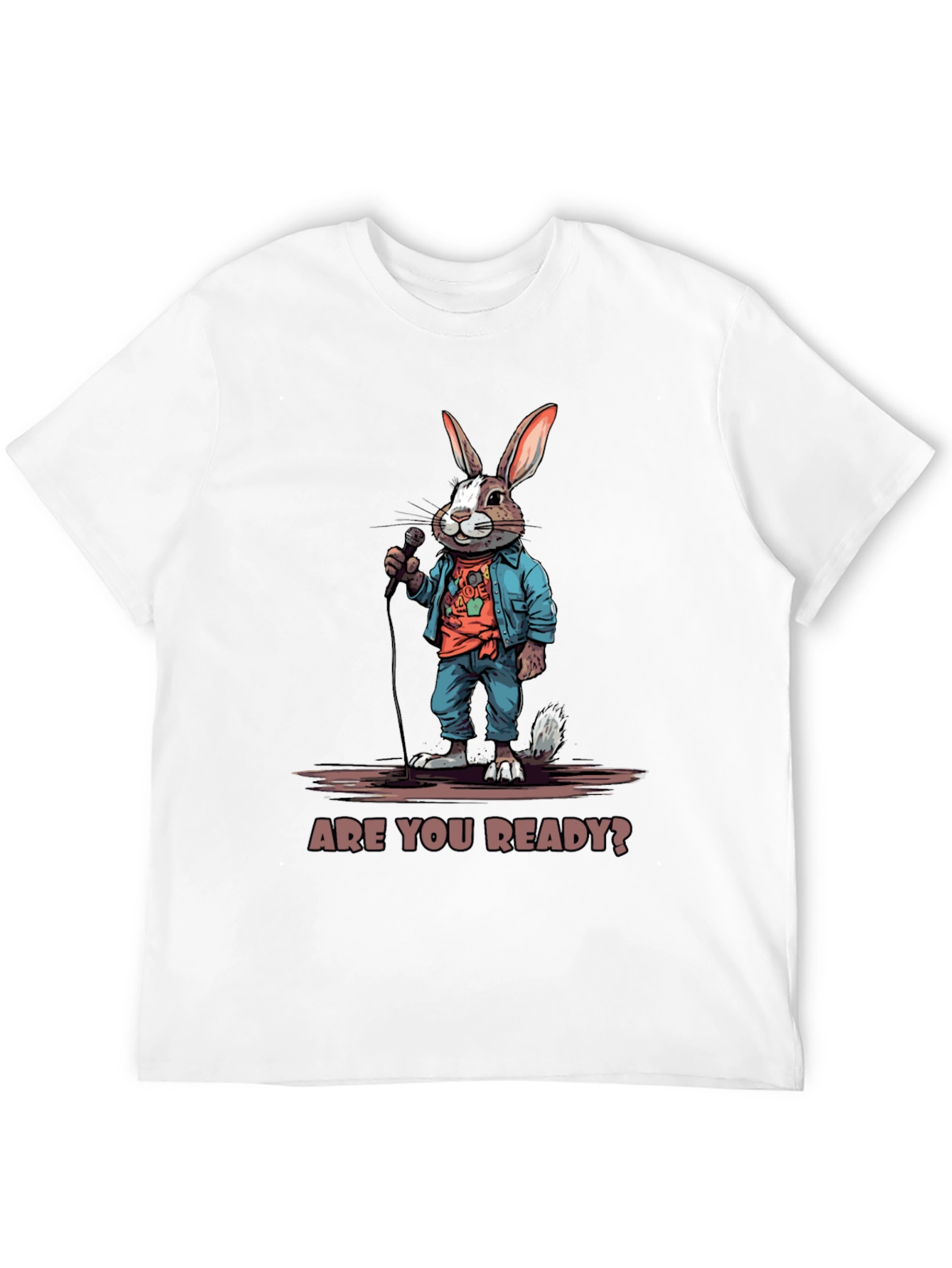 Black Are You Ready? Bunny Graphic T-Shirt view 12
