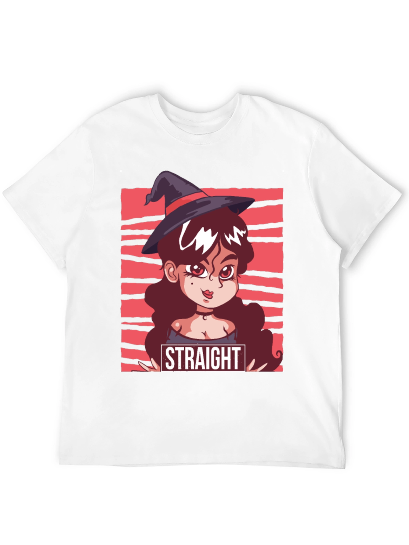 Black Straight Witch T-Shirt - Graphic Tee view 12