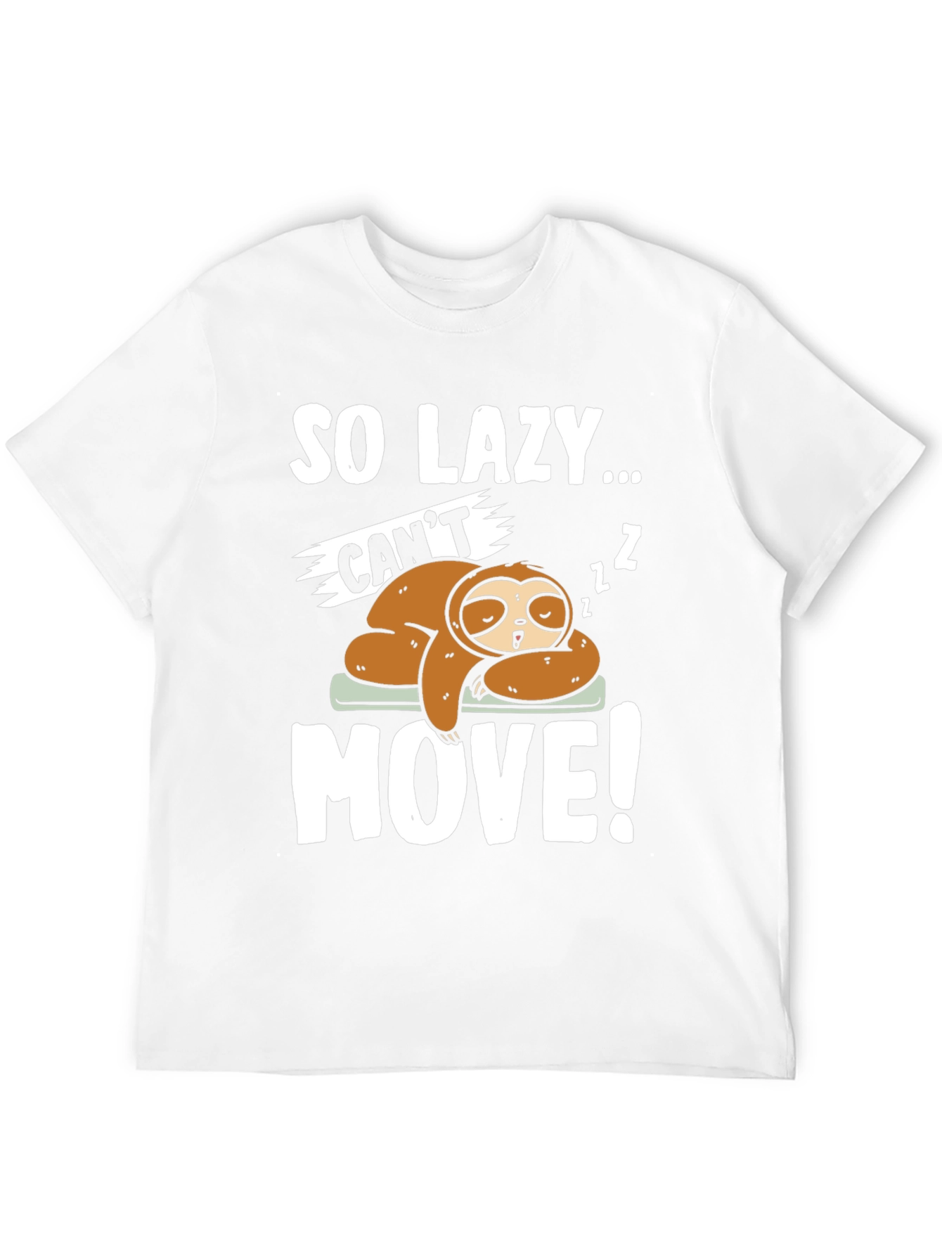 Black So Lazy Sloth Graphic Tee - Funny Sleep T-Shirt view 12