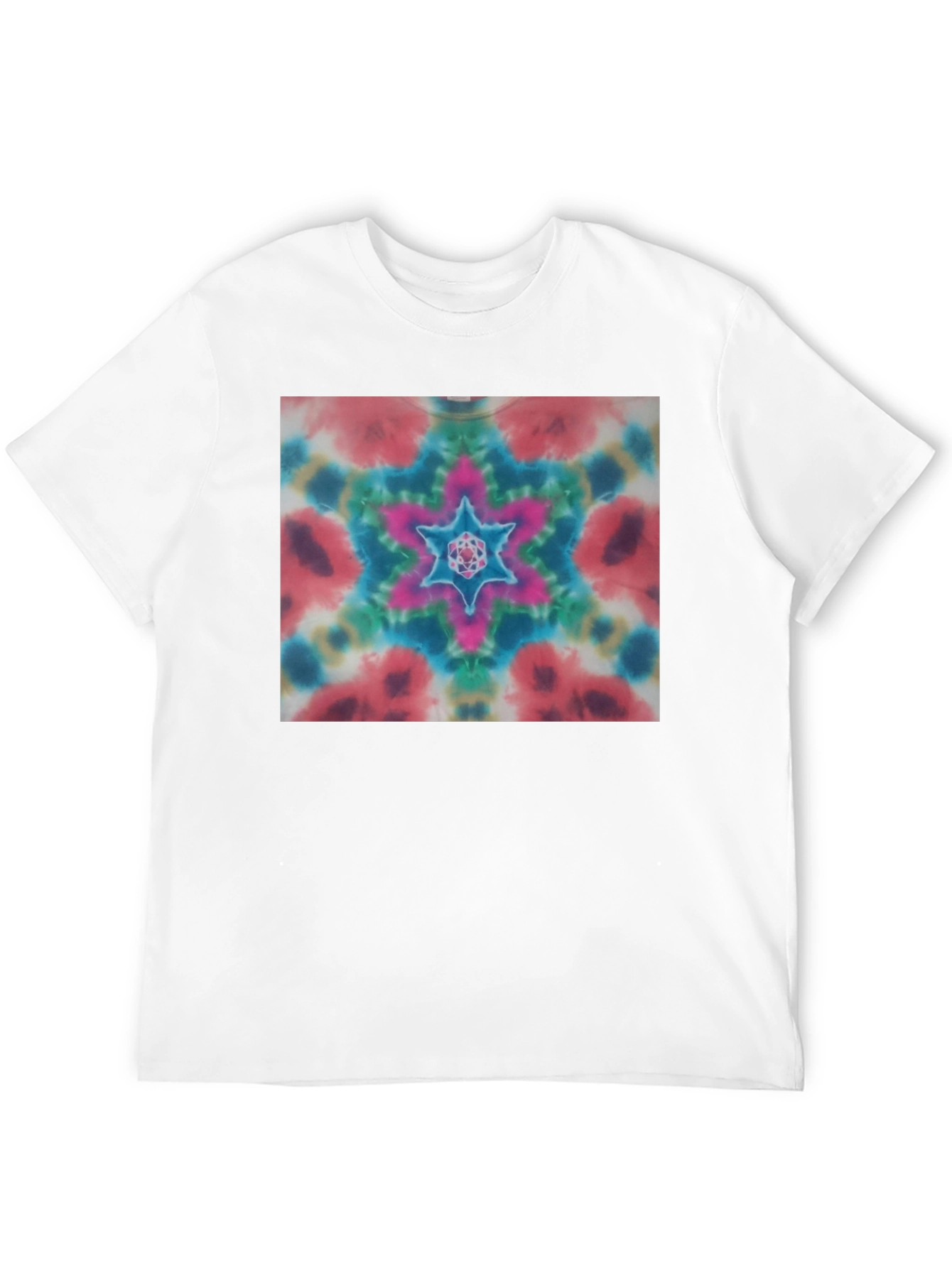 Black Colorful Tie-Dye Starburst Graphic Tee - Unisex view 12