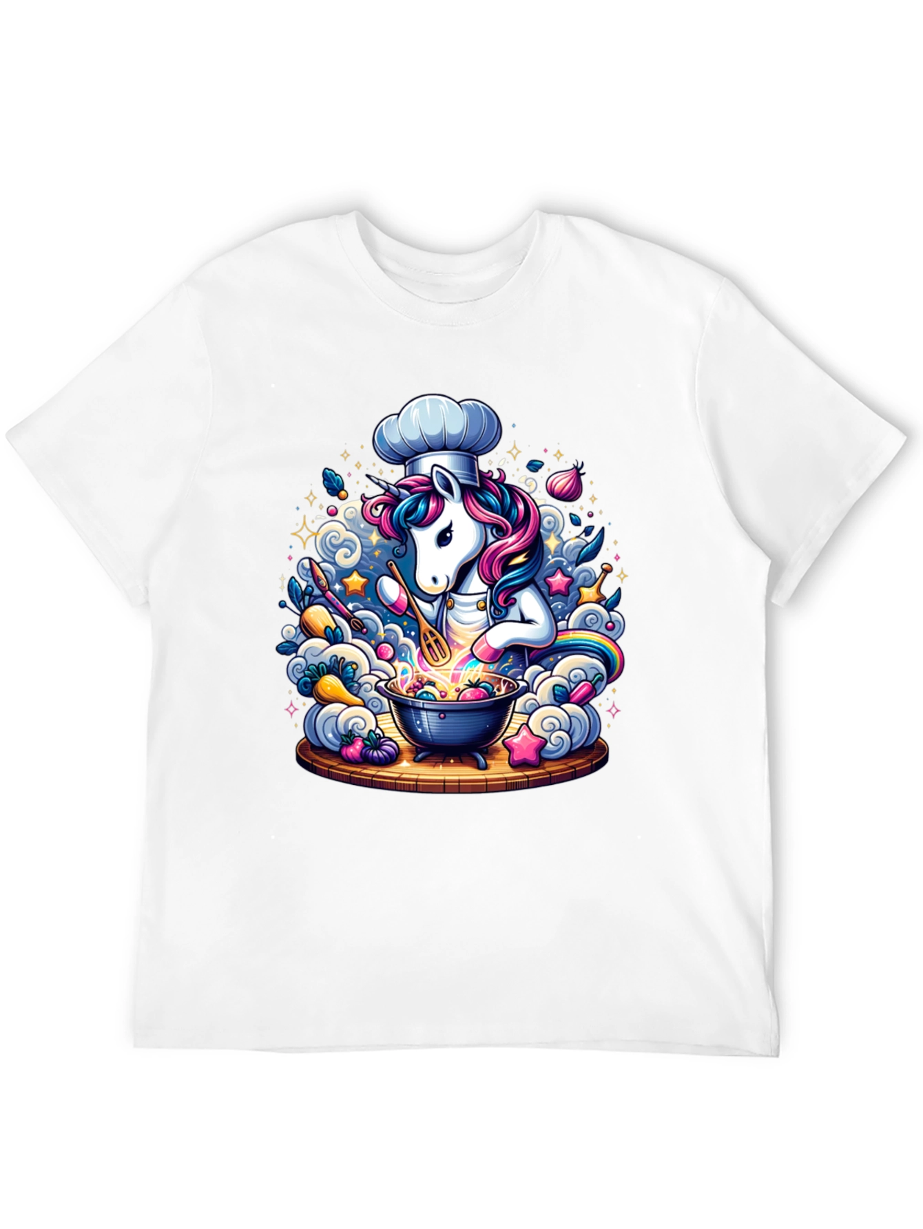 Black Unicorn Chef Graphic Tee - Black Cotton Comfort view 12