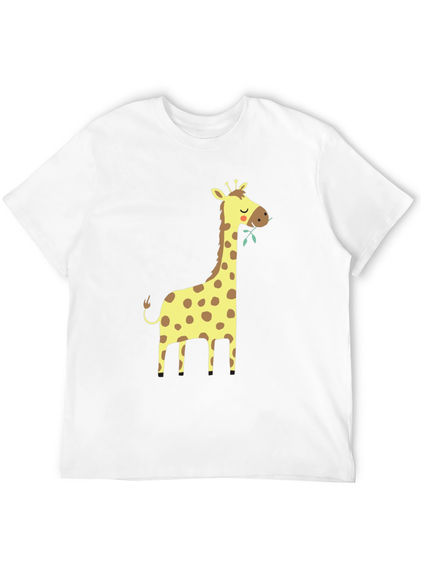 Black Giraffe Graphic Tee - Black Cotton T-Shirt view 12