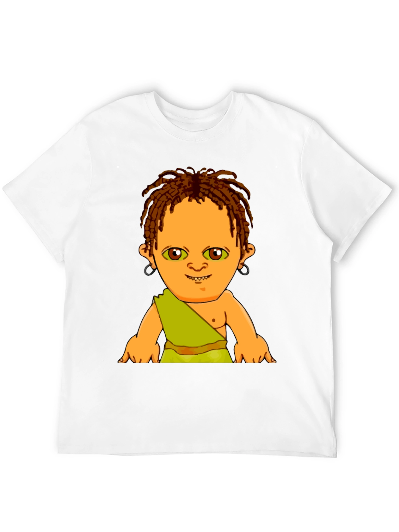 Black Cartoon Character Print Black T-Shirt view 12