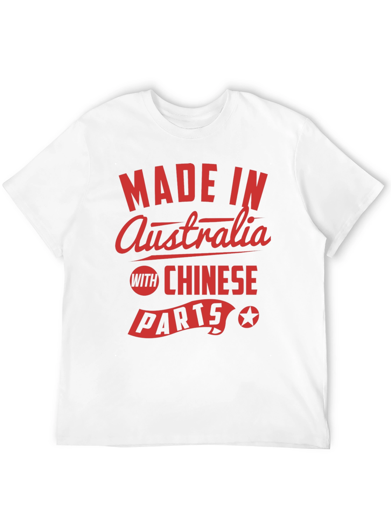 Black Made In Australia with Chinese Parts Graphic Tee view 12