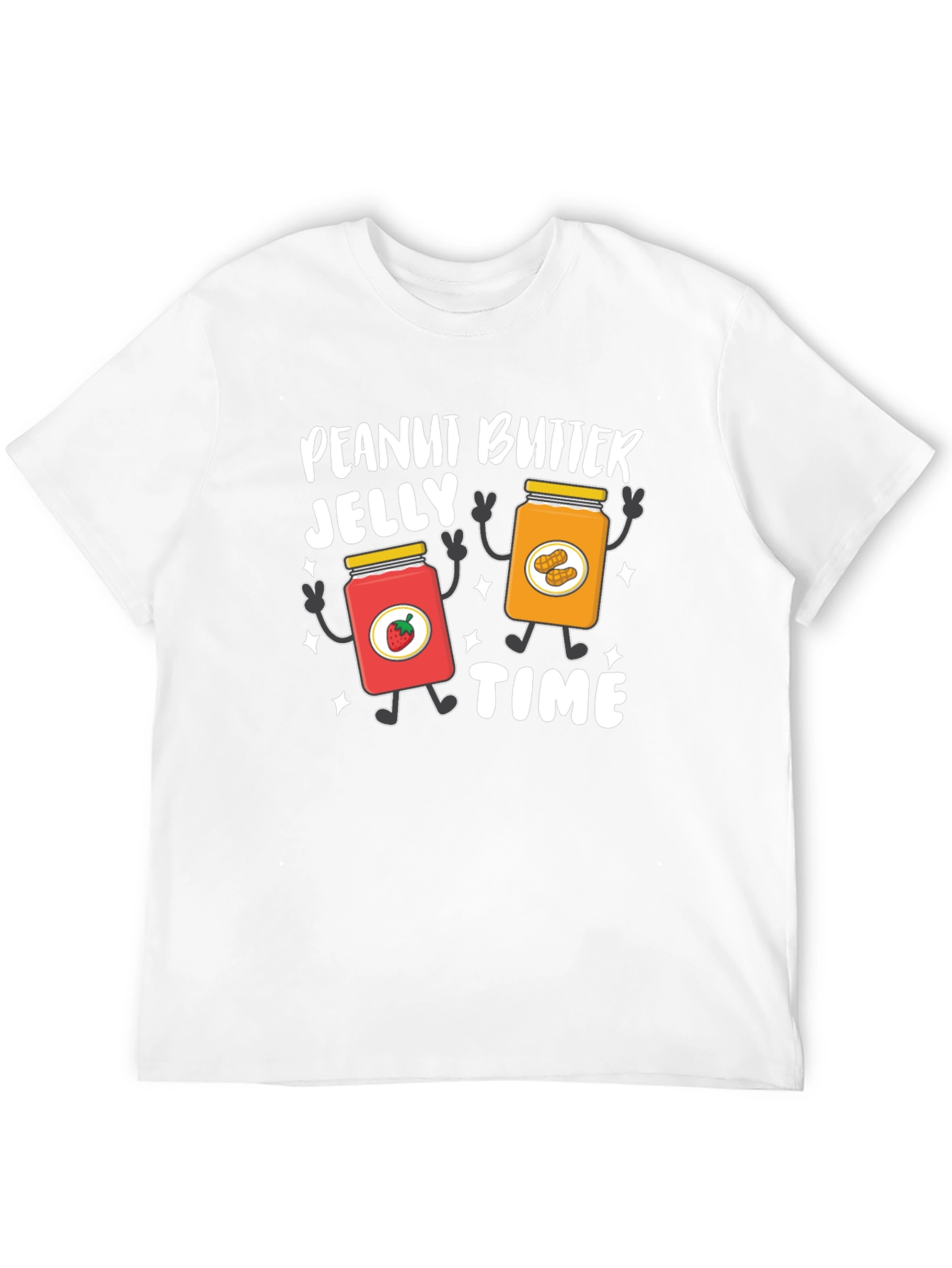 Black Peanut Butter Jelly Time Graphic T-Shirt view 12