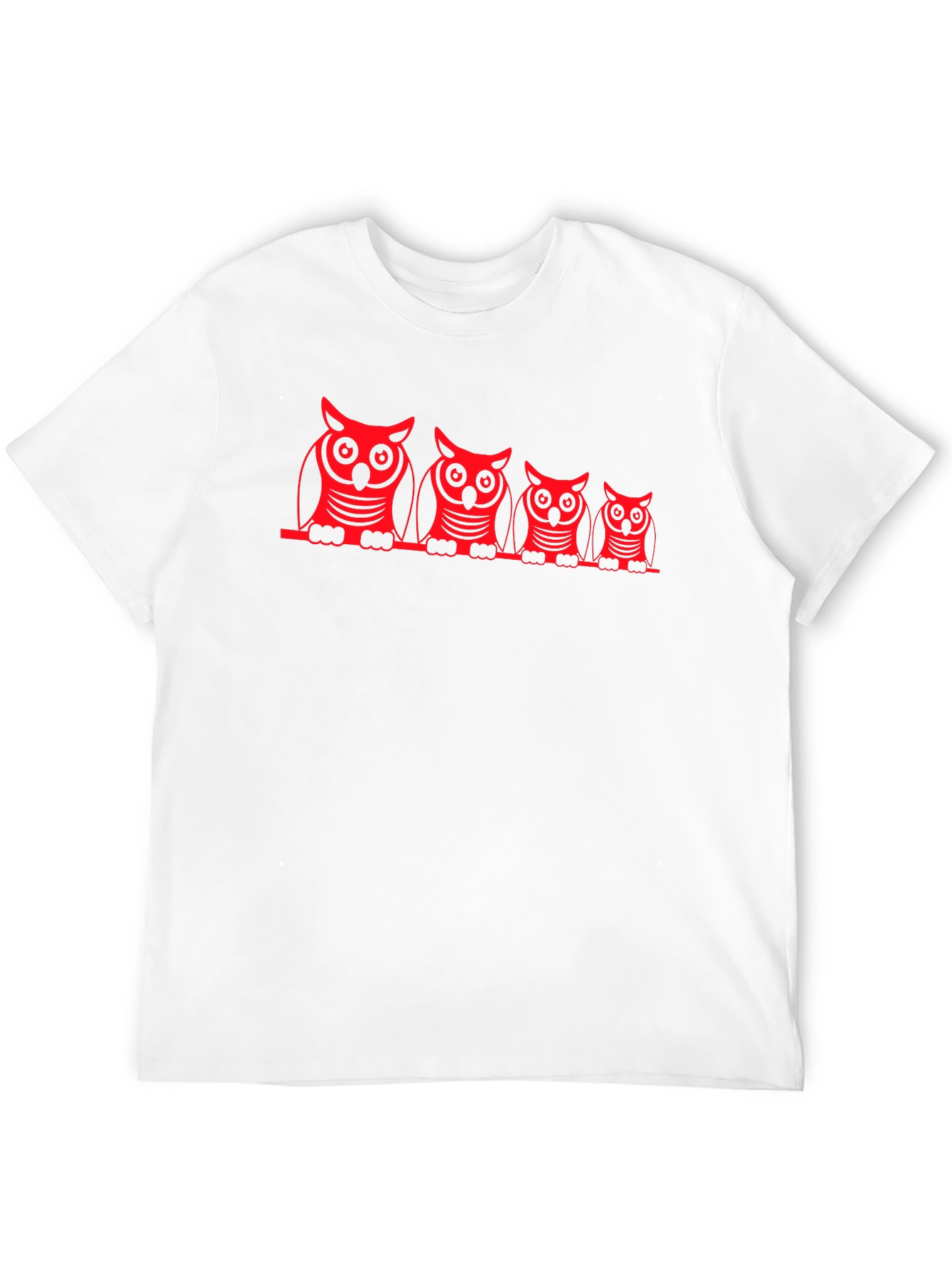 Black Owl Family Graphic Tee - Black Crew Neck Shirt view 12