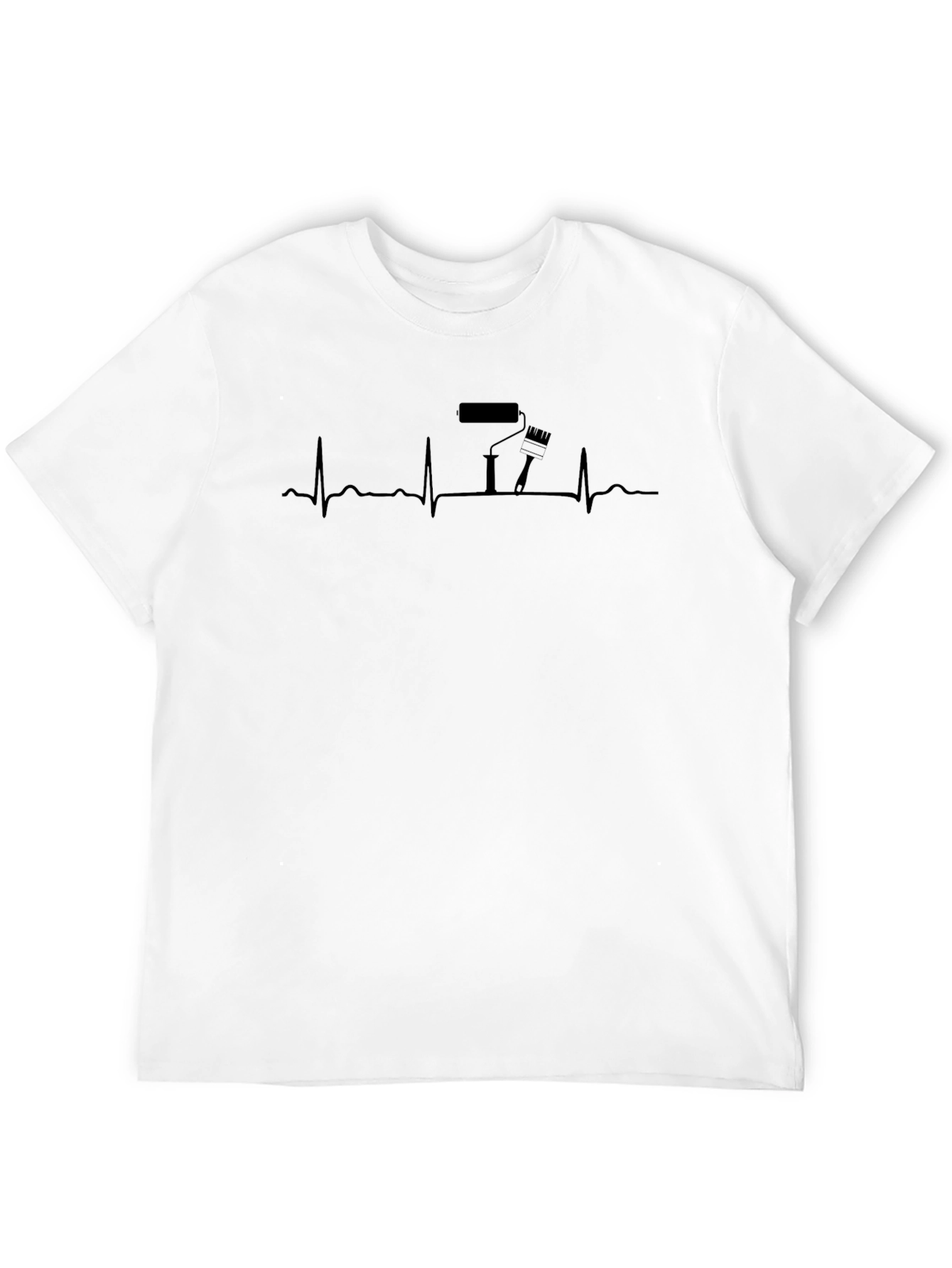Black Painter Heartbeat T-Shirt - Artistic Design, Comfortable Fit view 12
