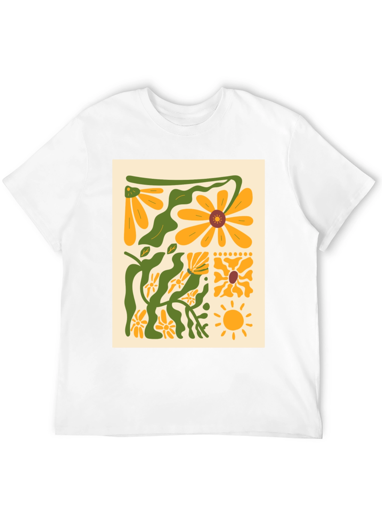 Black Floral Print Graphic Tee - Retro Style view 12