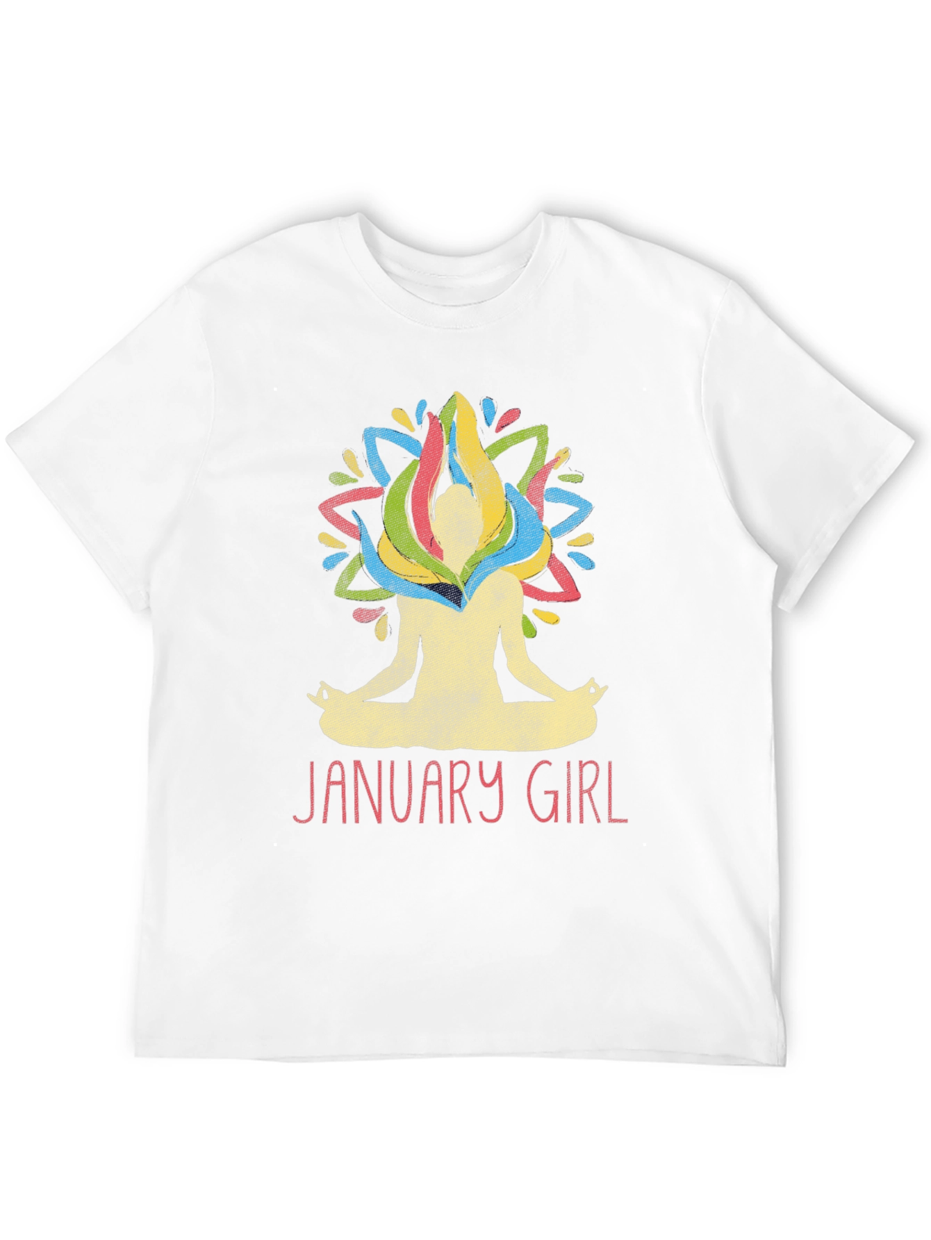 January Girl Meditation T-Shirt Yoga Lotus Birthday Tee - 12