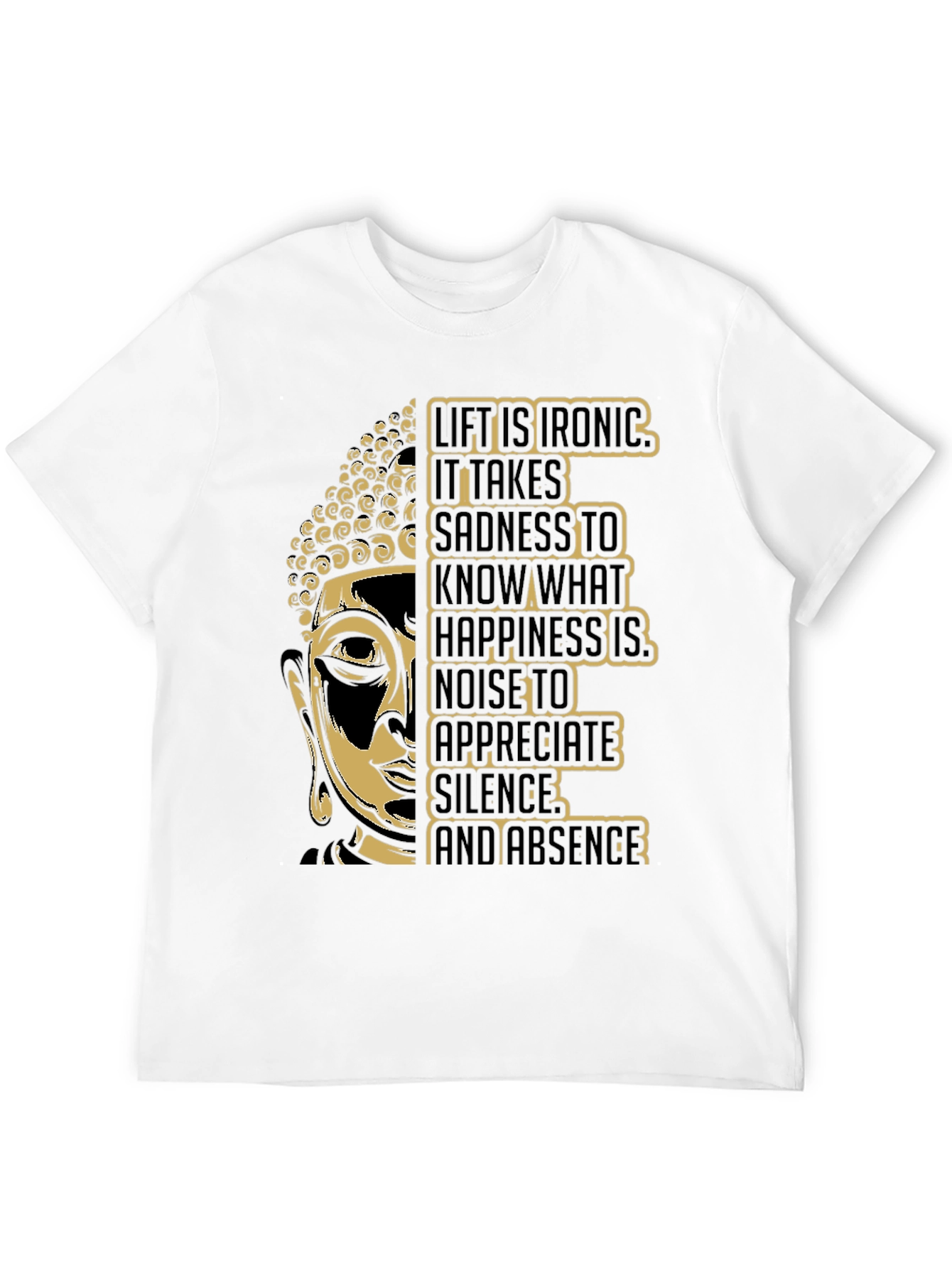 Black Buddha Graphic Tee - Irony of Life T-Shirt view 12