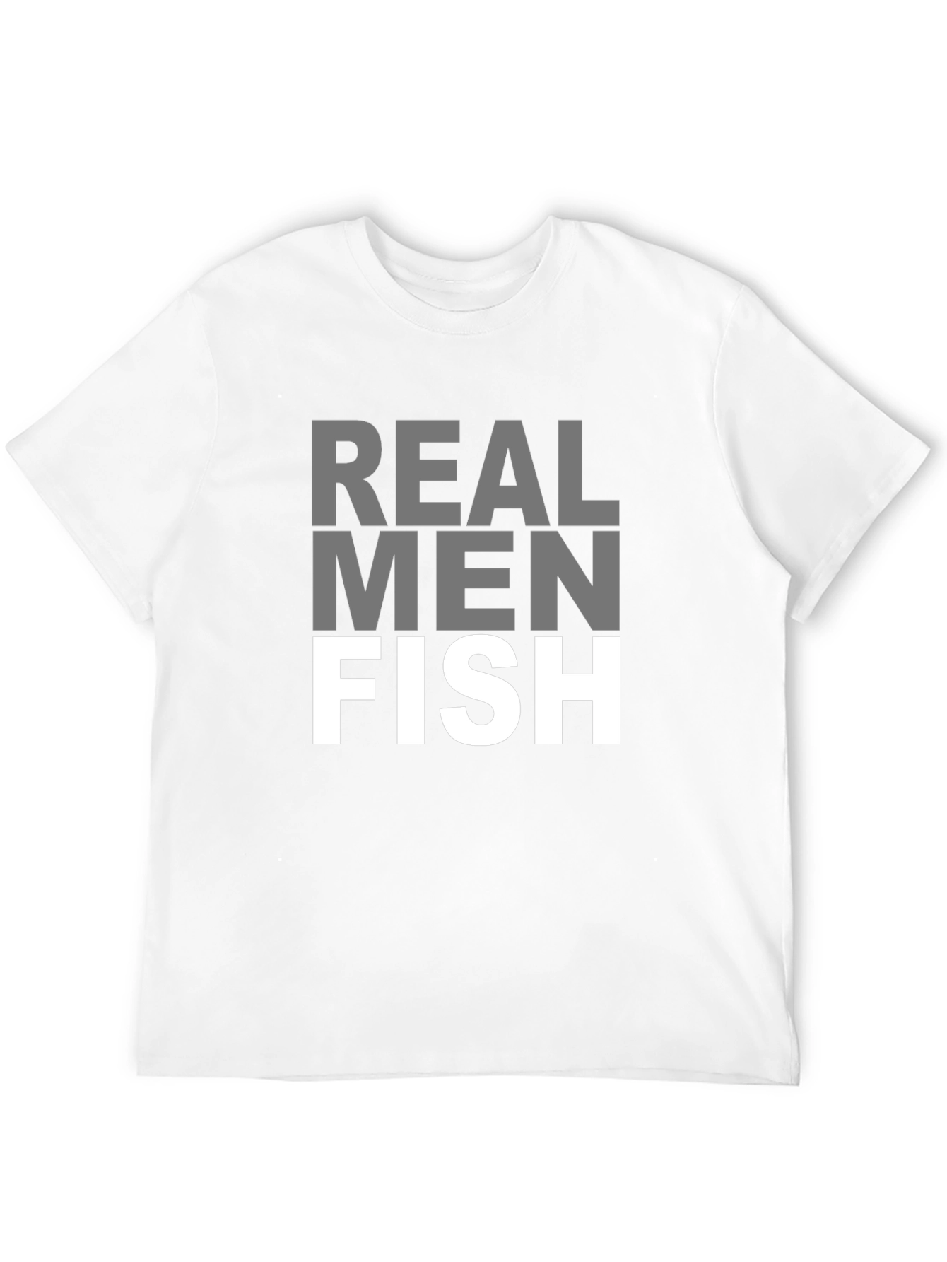 Black Real Men Fish Graphic T-Shirt view 12