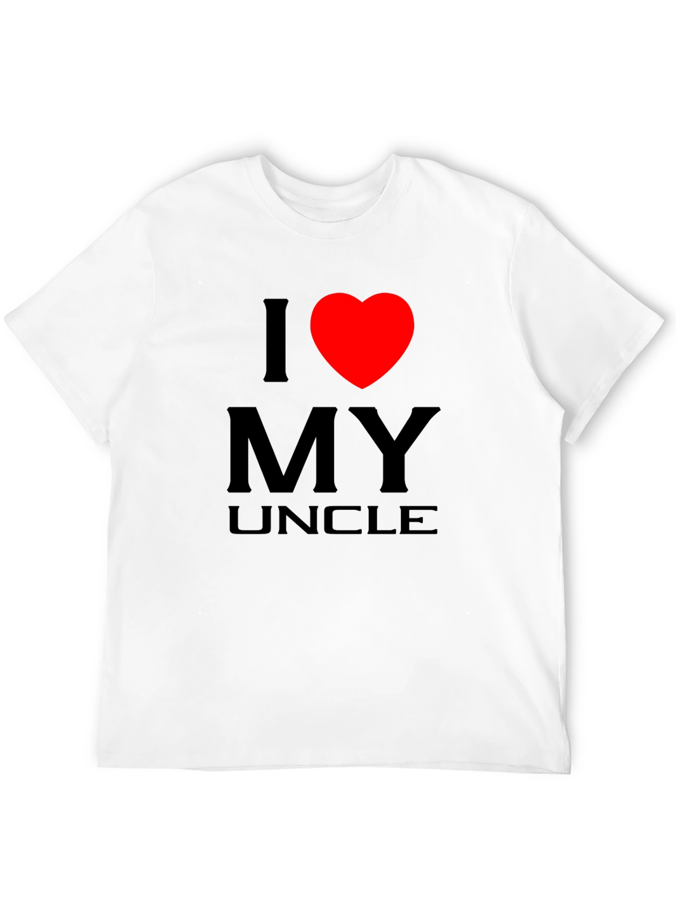 Black I Love My Uncle T-Shirt - Black Cotton Tee view 12