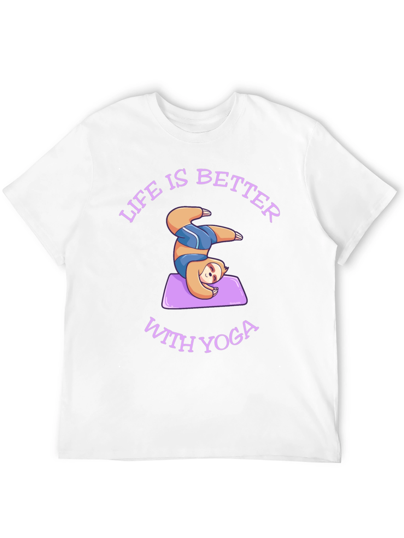 Black Sloth Yoga T-Shirt: Life is Better With Yoga view 12