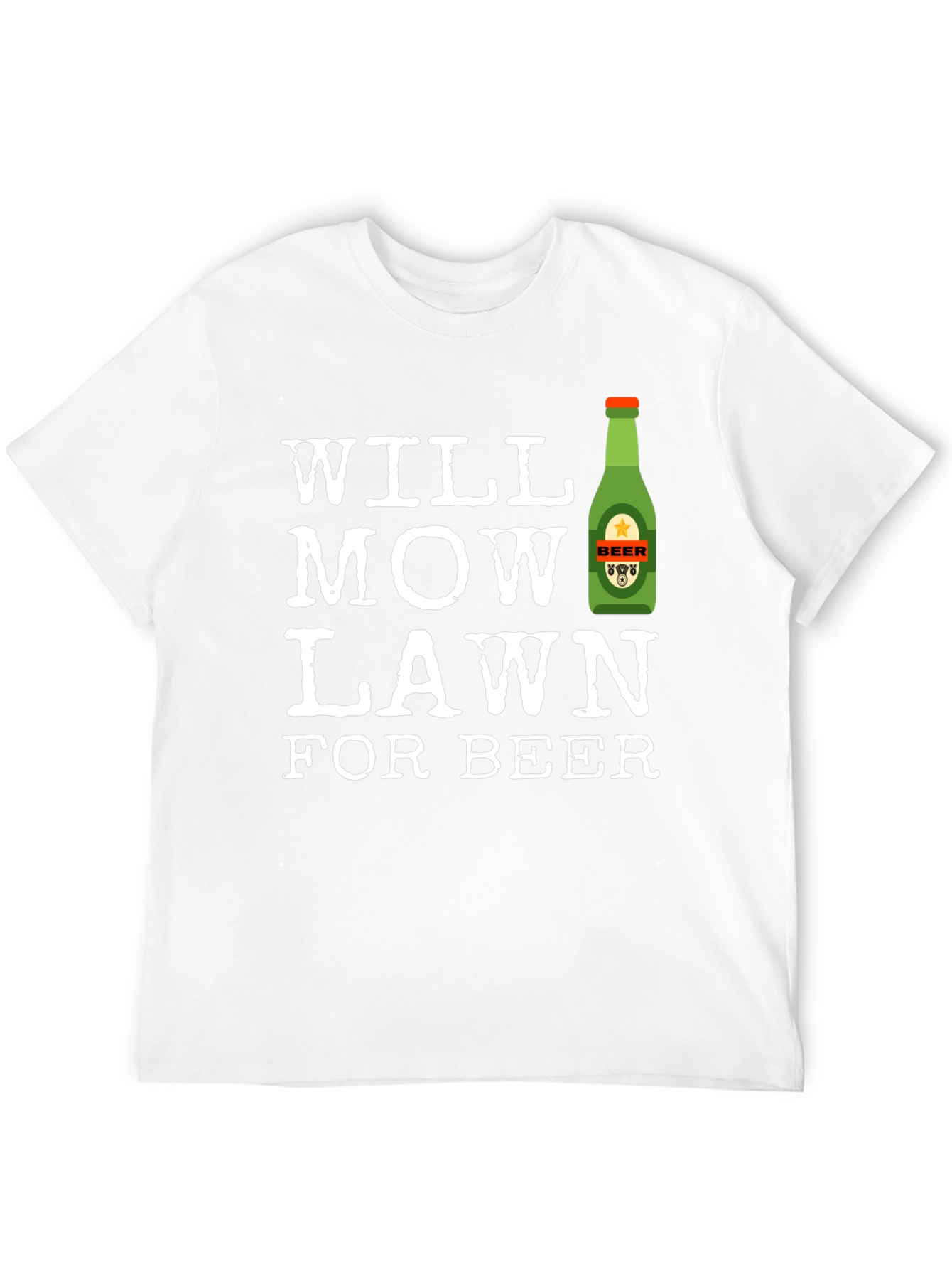 Black Will Mow Lawn for Beer T-Shirt view 12