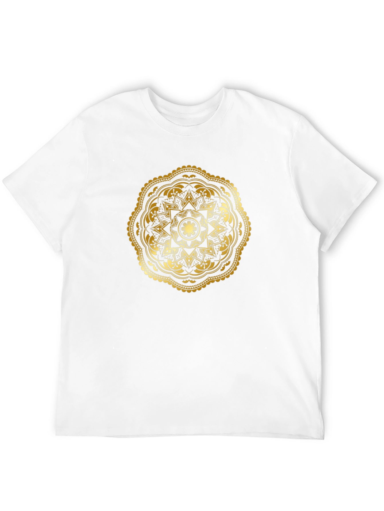Black Gold Mandala Graphic Black T-Shirt view 12