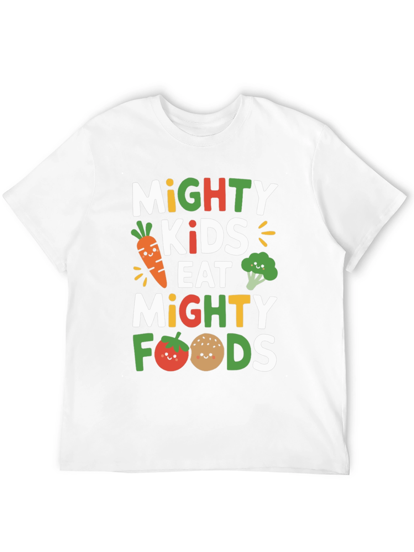 Black Mighty Kids Eat Mighty Foods T-Shirt view 12
