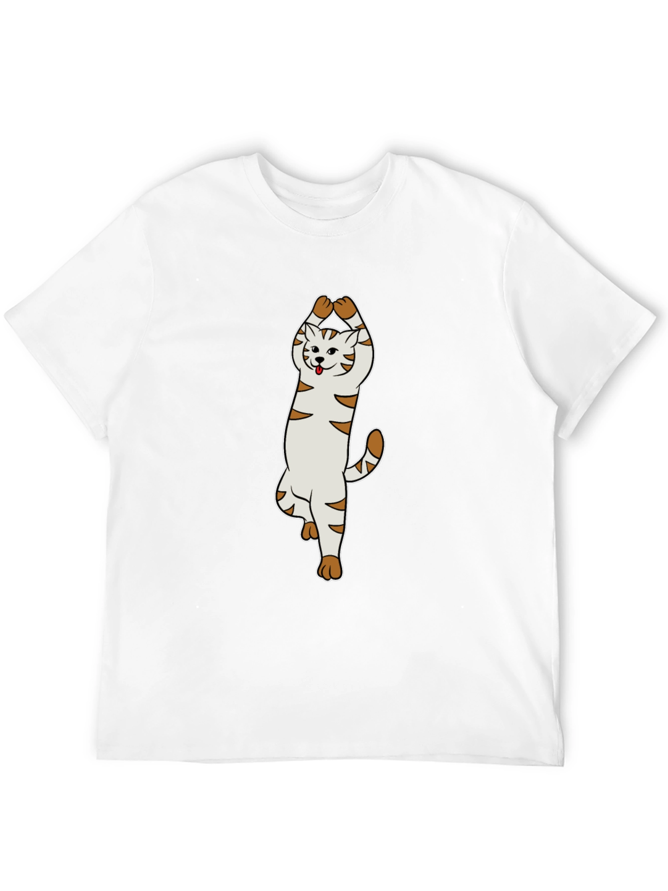 Black Yoga Cat T-Shirt - Black Cotton Blend view 12