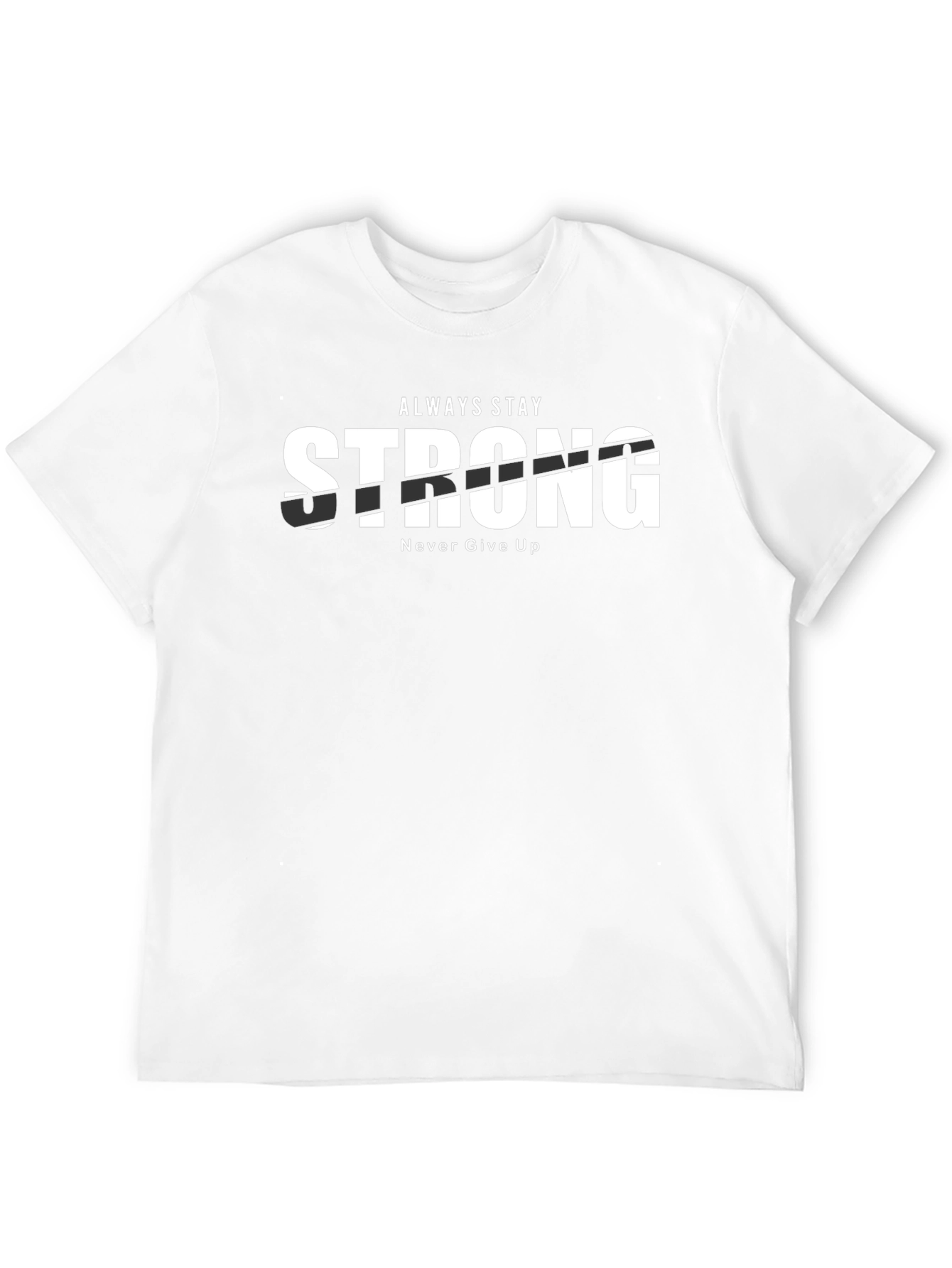 Black Stay Strong Graphic Tee - Men's Black T-Shirt view 12