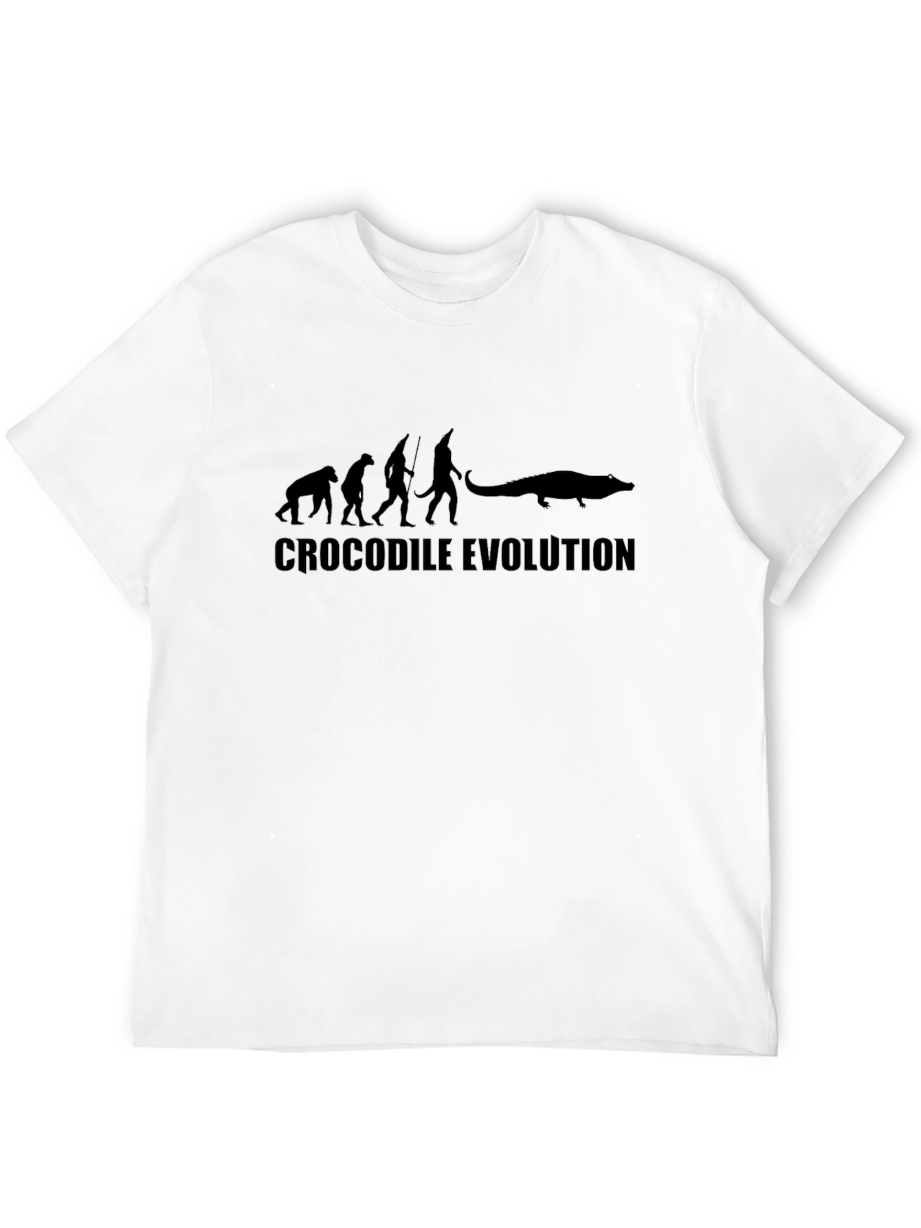 Black Crocodile Evolution T-Shirt - Novelty Graphic Tee view 12