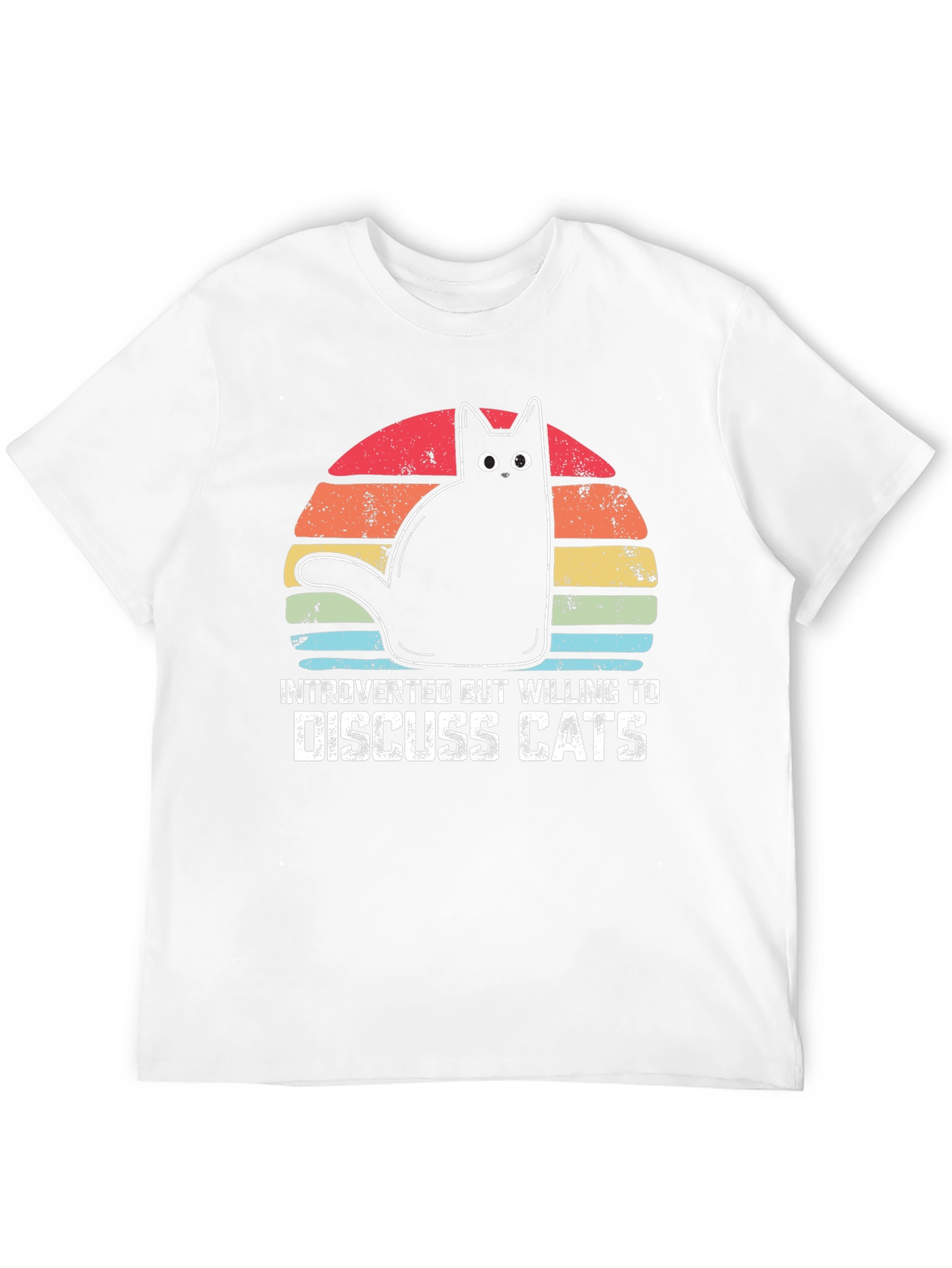 Black Introverted Cat Lover T-Shirt view 12