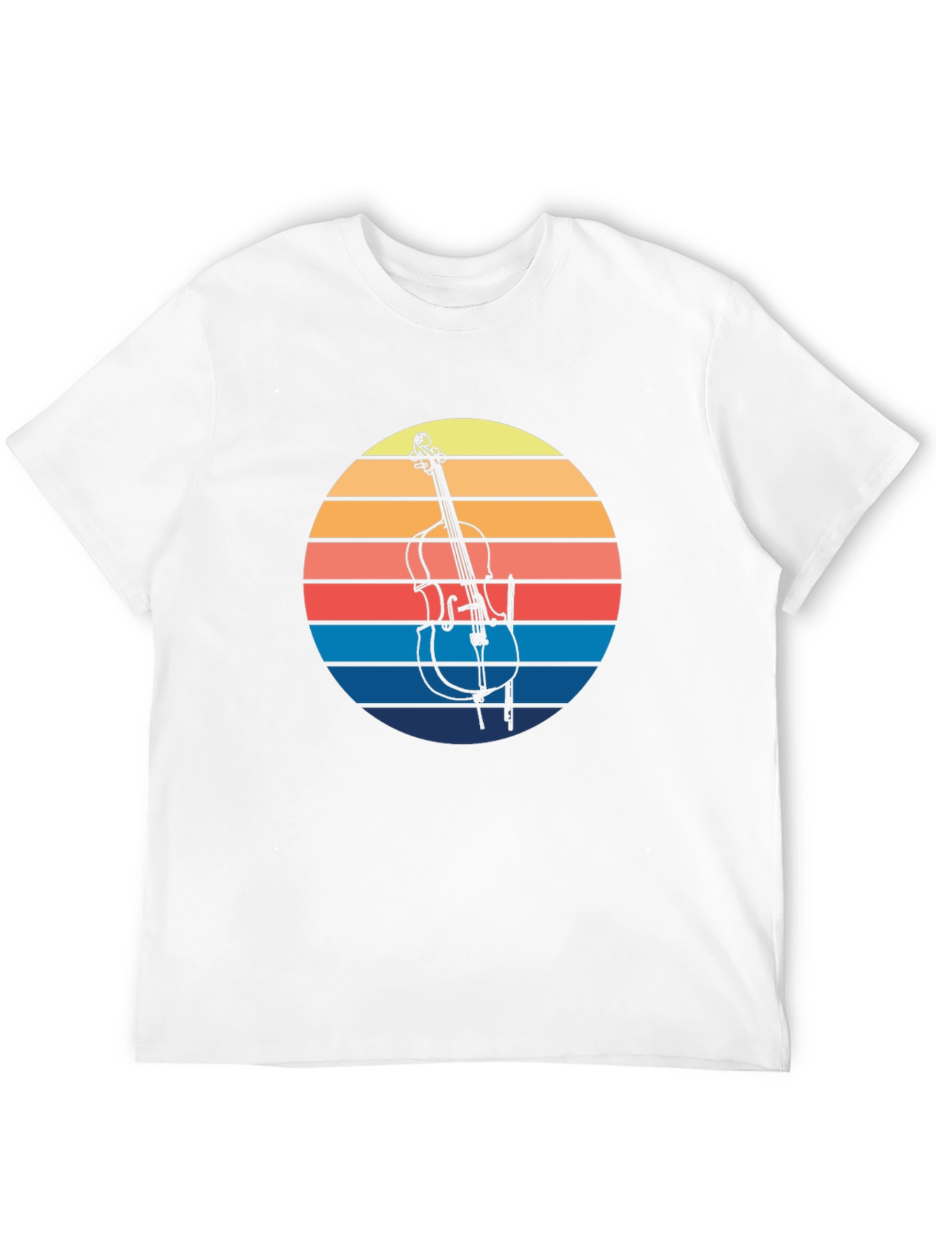 Black Retro Cello Sunset Graphic Tee view 12