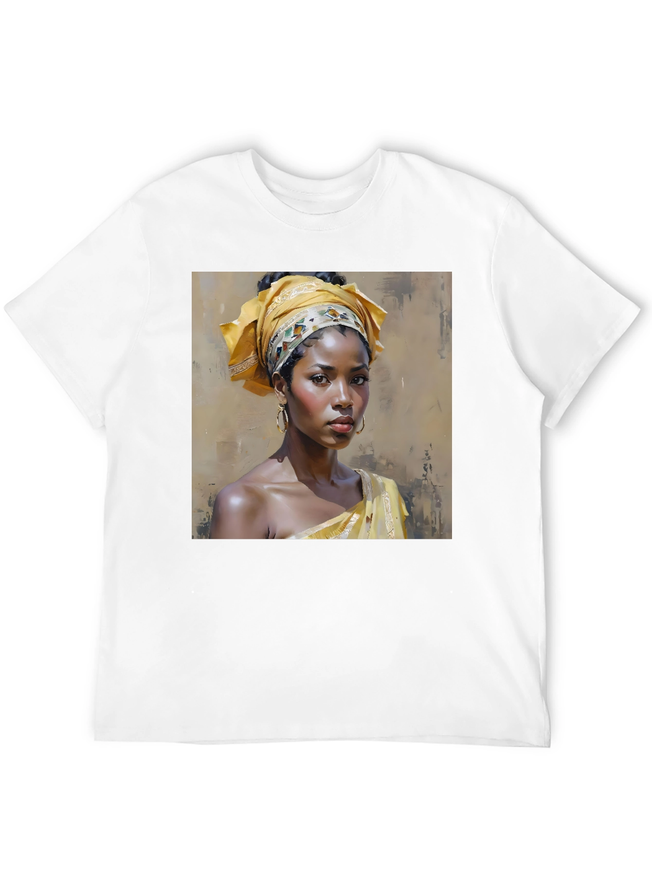 Black Portrait Graphic Tee - Black Cotton T-Shirt view 12