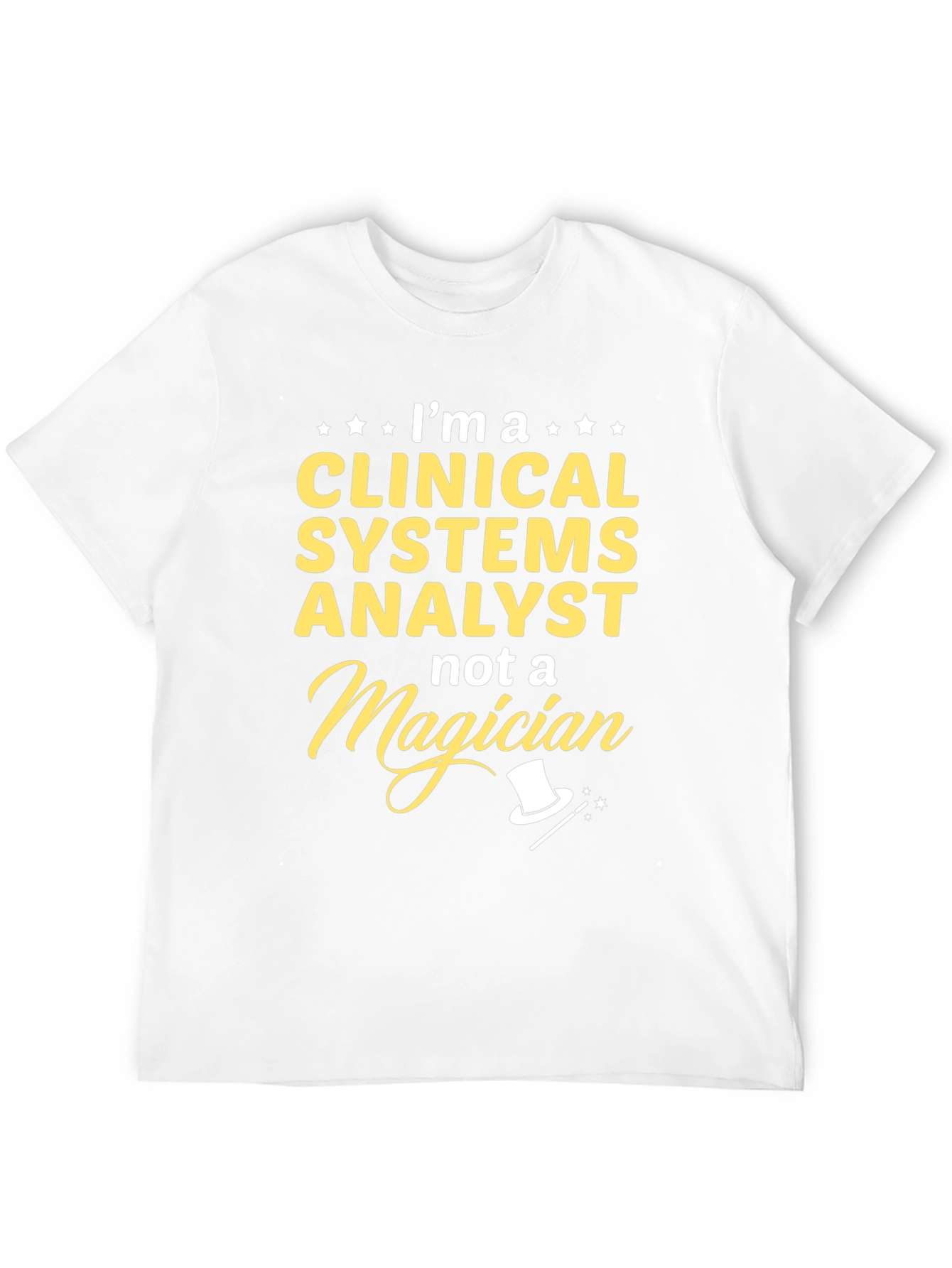 Black Clinical Systems Analyst T-Shirt - Funny Magician Tee view 12