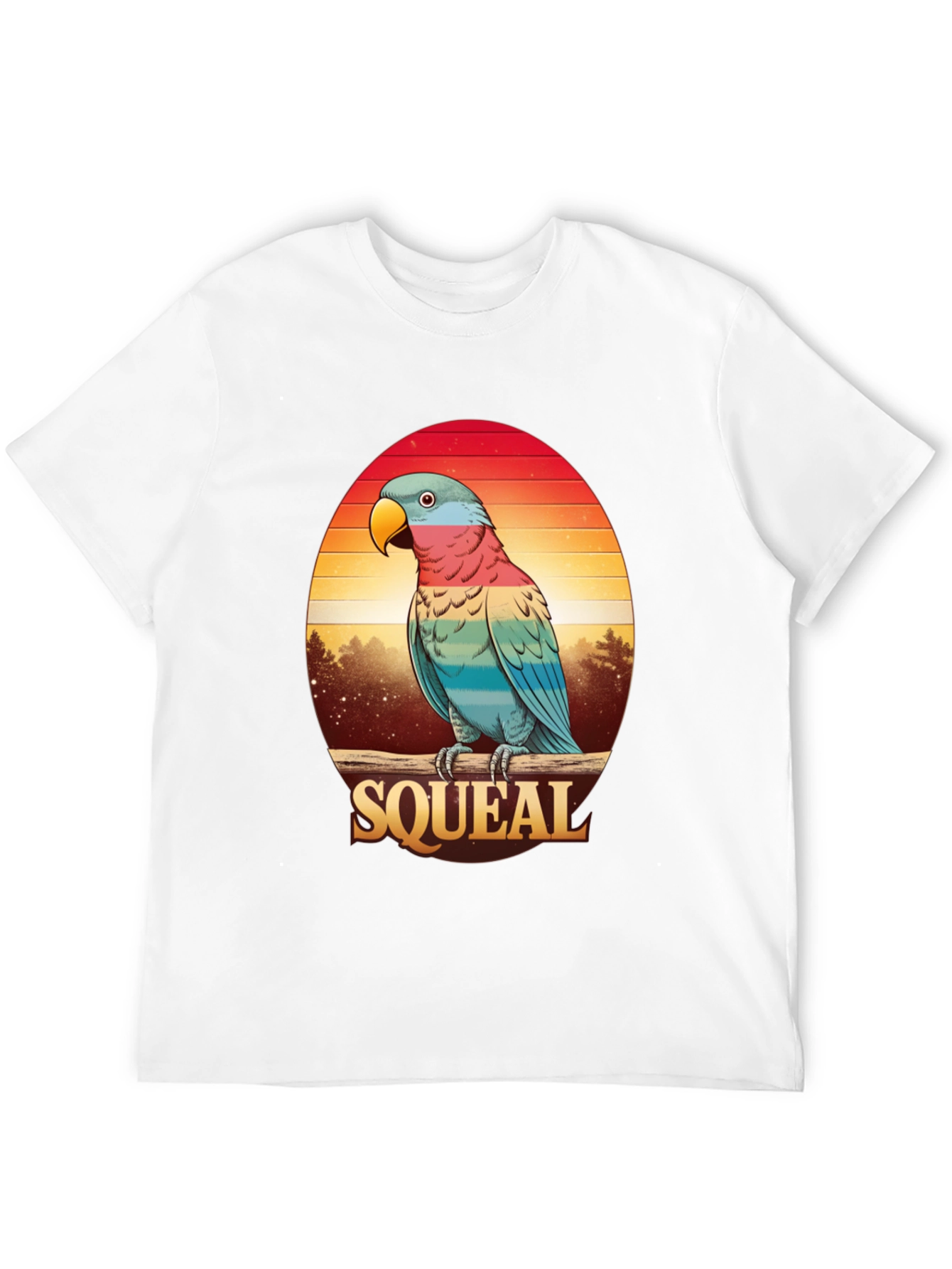 Retro Parrot Graphic Tee - Squeal Design - 12