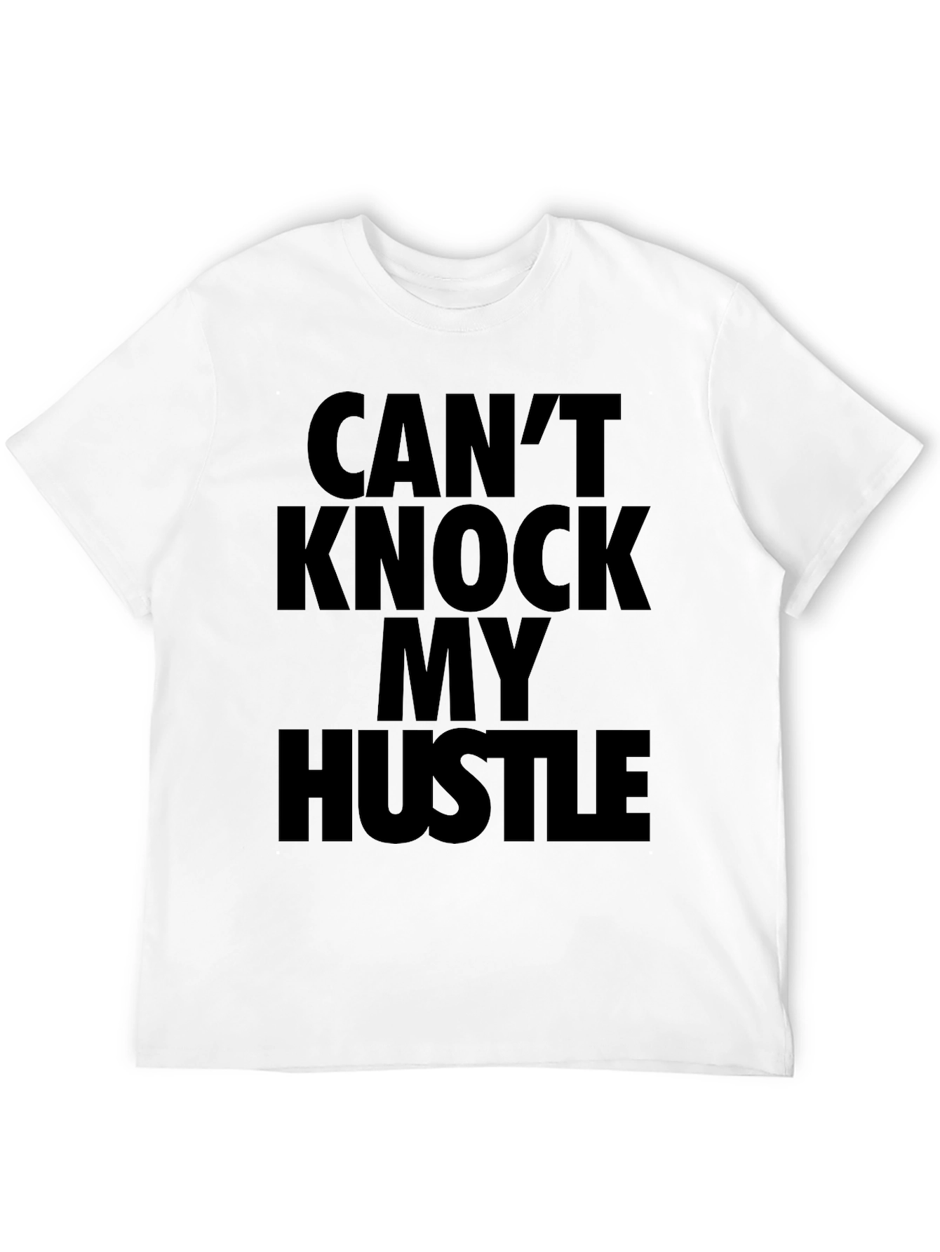 Black Can't Knock My Hustle Black Graphic T-Shirt view 12