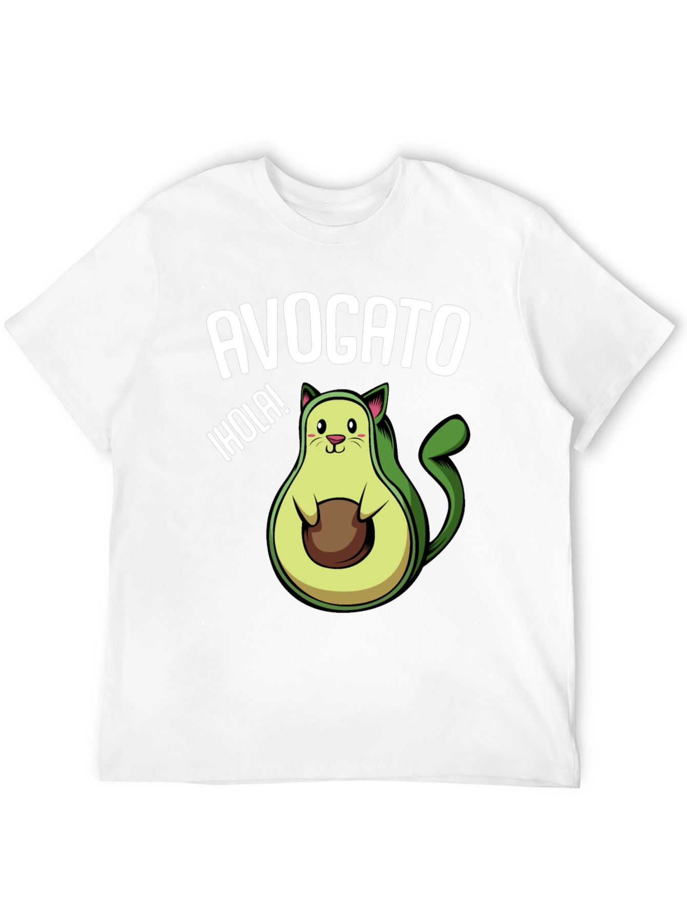 Black Avogato T-Shirt - Funny Avocado Cat Tee view 12