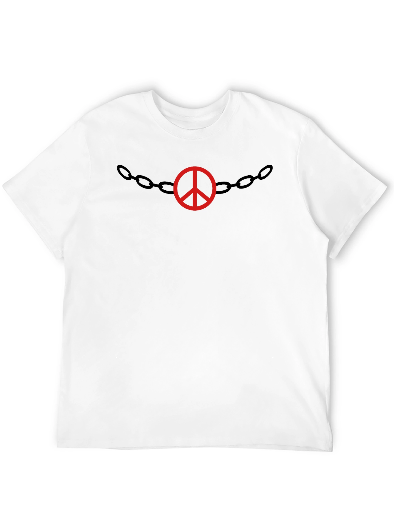 Black Peace Chain Graphic T-Shirt view 12