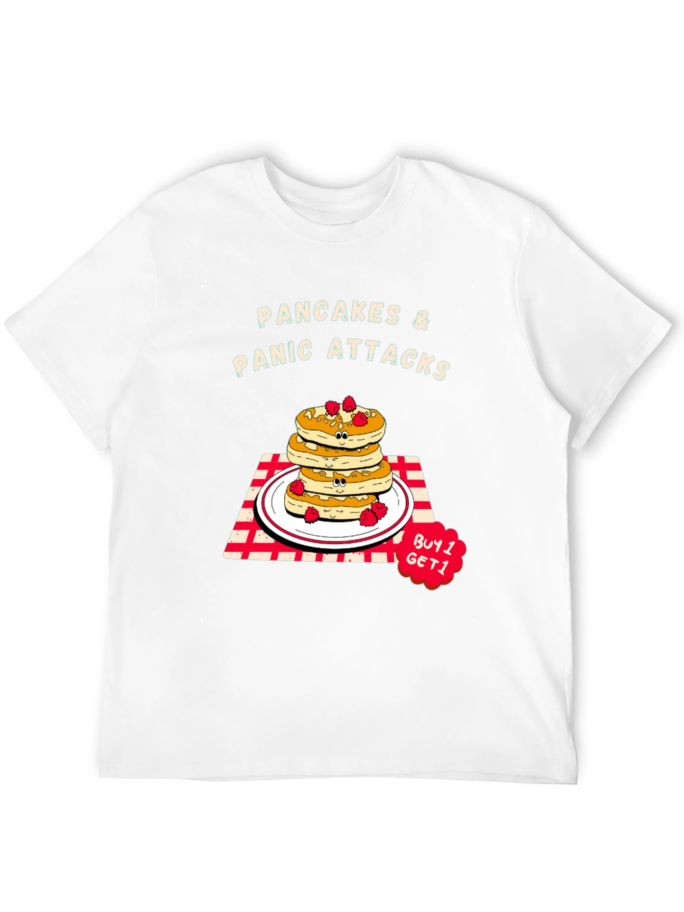 Black Pancakes & Panic Attacks Graphic Tee view 12