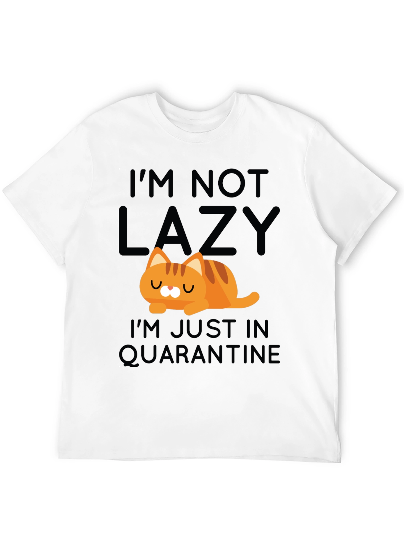 Black Funny Cat Quarantine T-Shirt view 12