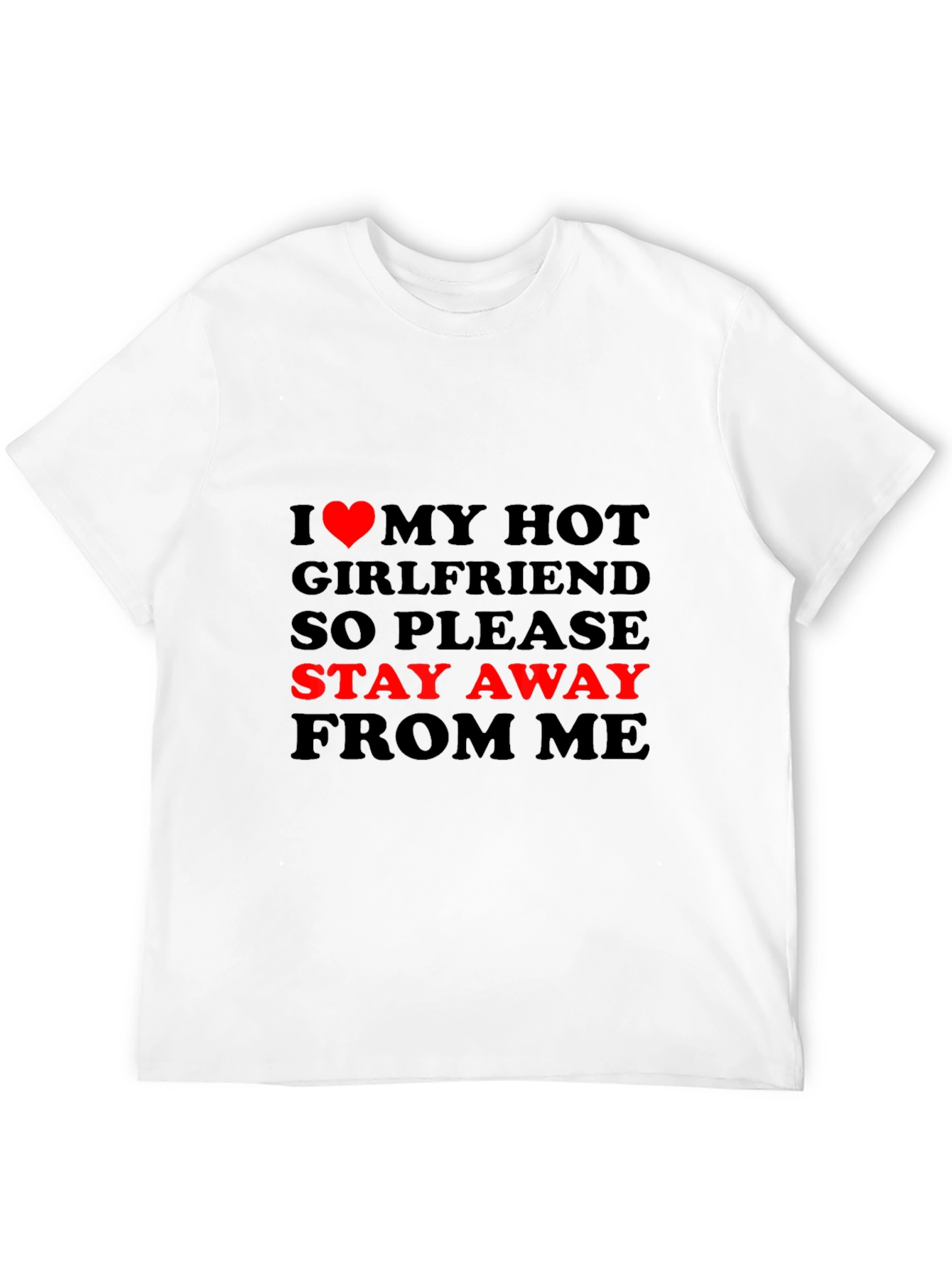 Black I Love My Hot Girlfriend Funny Graphic T-Shirt view 12