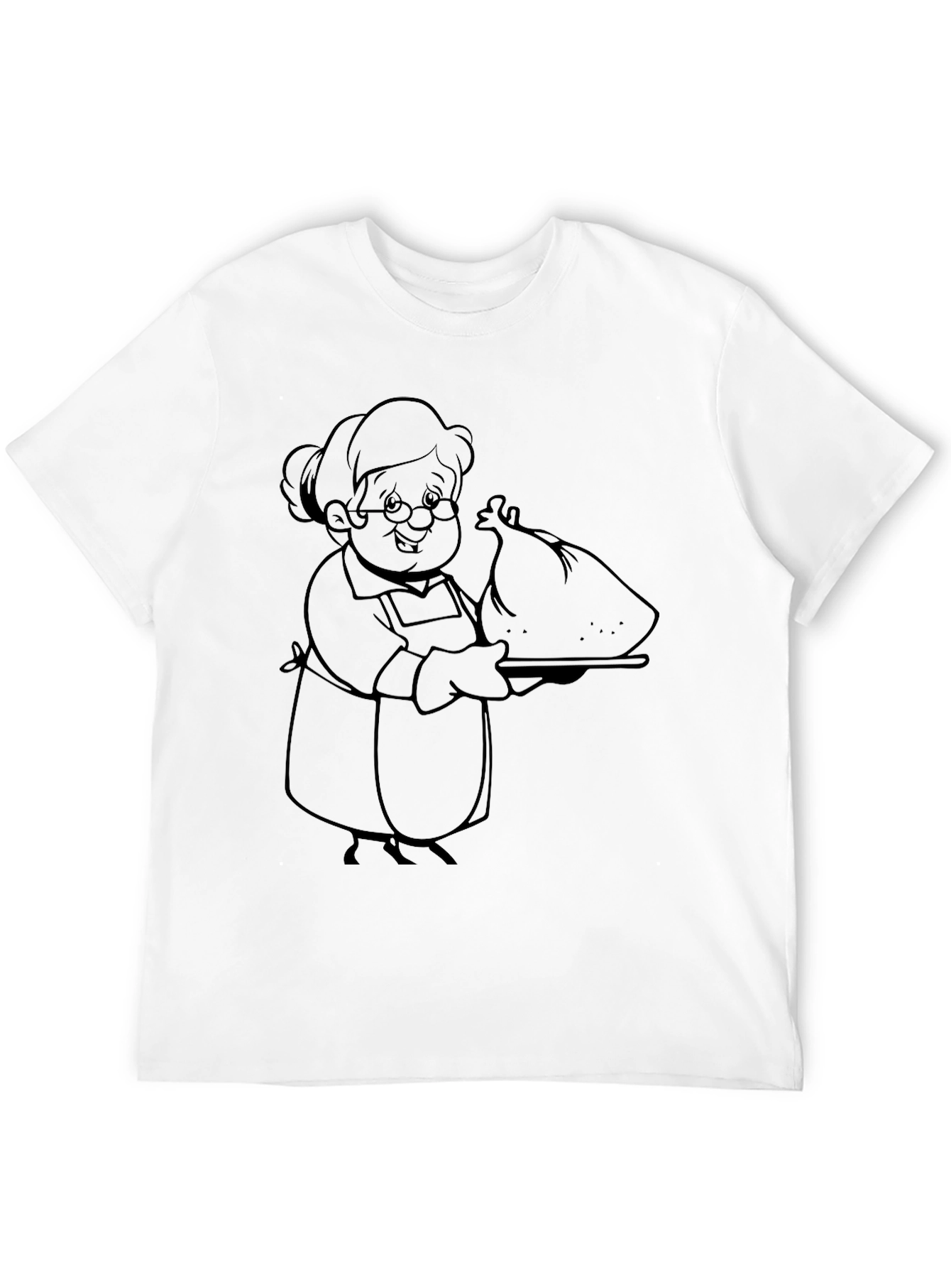 Black Grandma Serving Turkey Graphic T-Shirt view 12