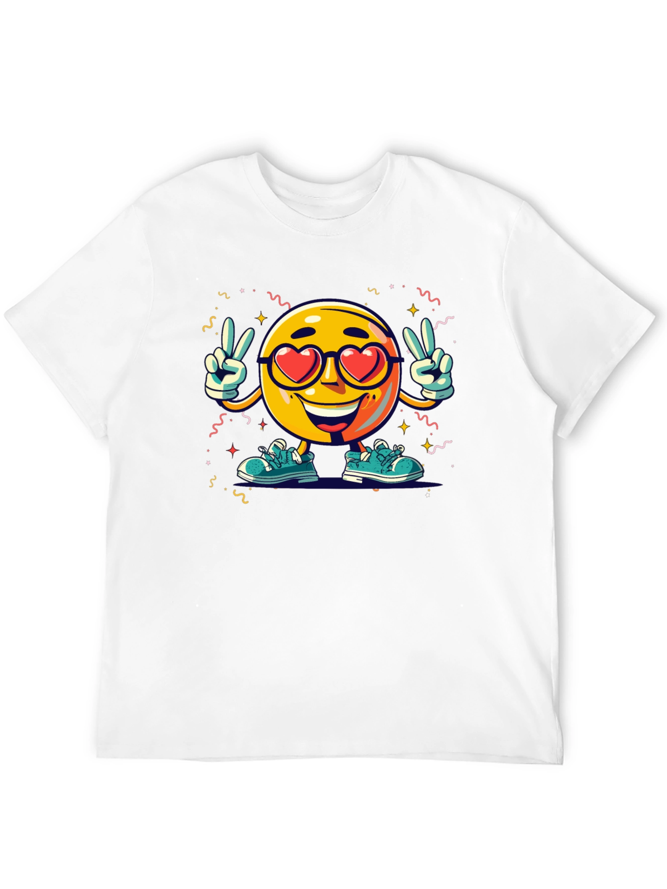 Black Emoji Love T-Shirt: Fun & Unique Design view 12
