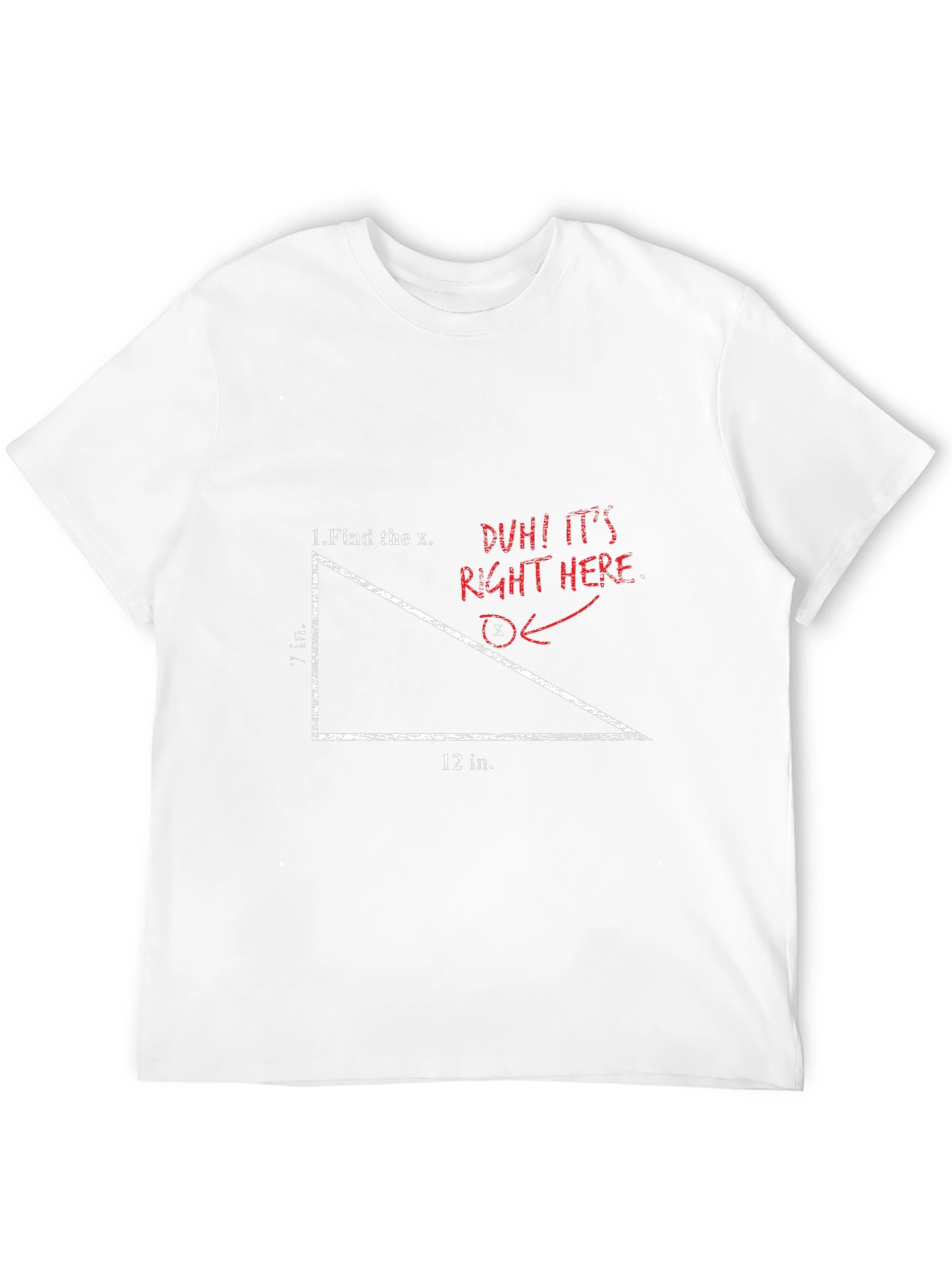 Black Math Humor T-Shirt - Find the X Algebra Tee view 12