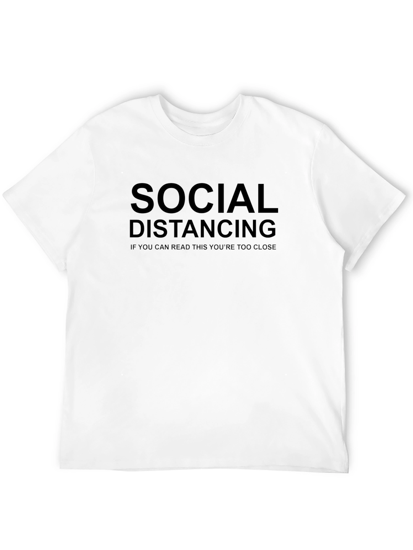 Black Social Distancing Slogan Graphic Tee - Black view 12