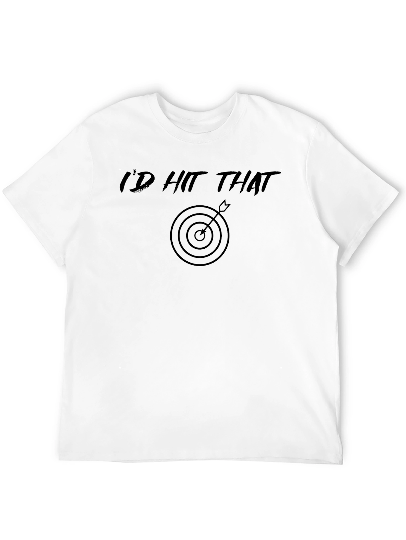 Black I'd Hit That Tee - Funny Target Graphic T-Shirt view 12