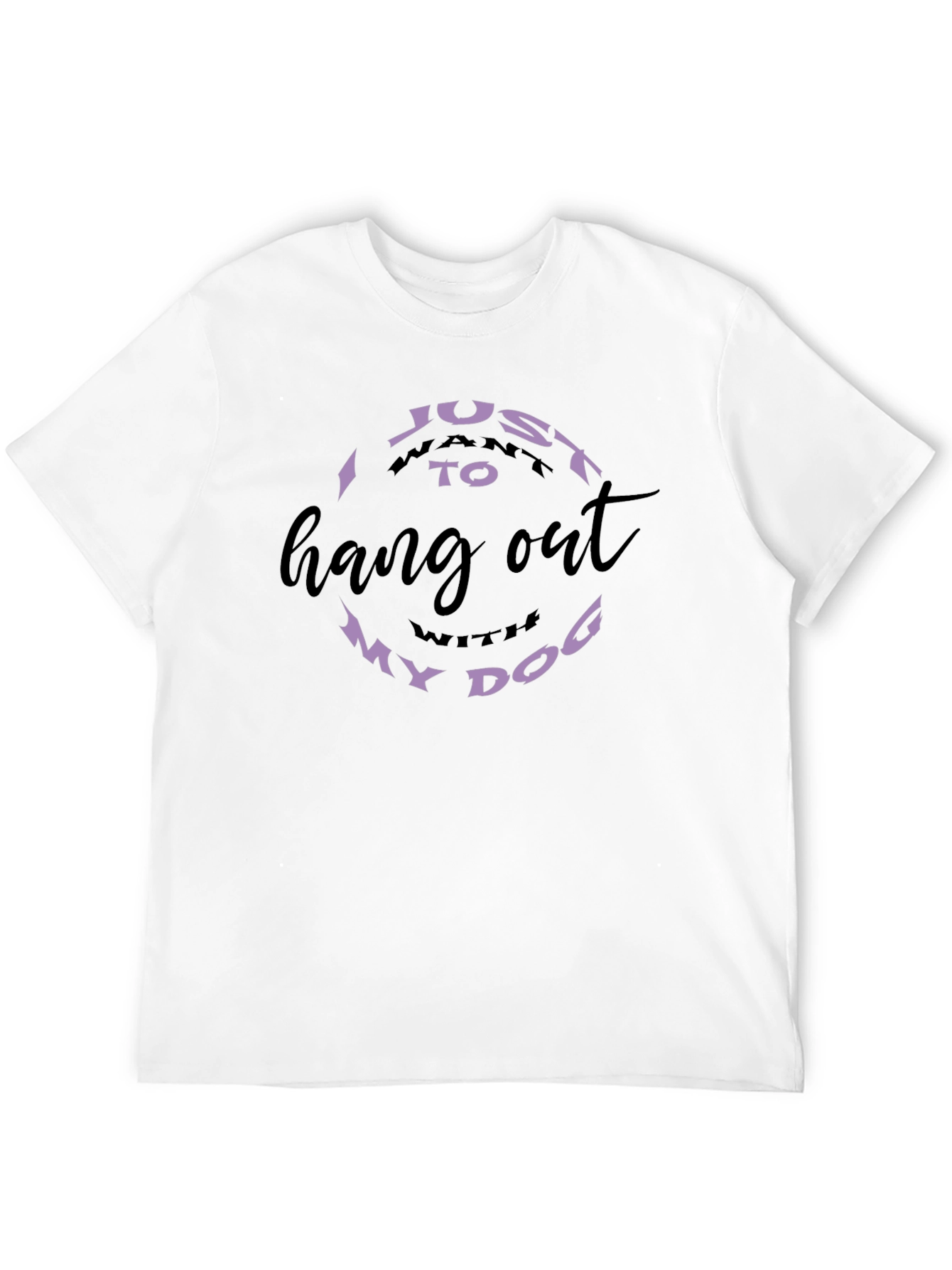 Black I Just Want To Hang Out With My Dog Black Tee view 12