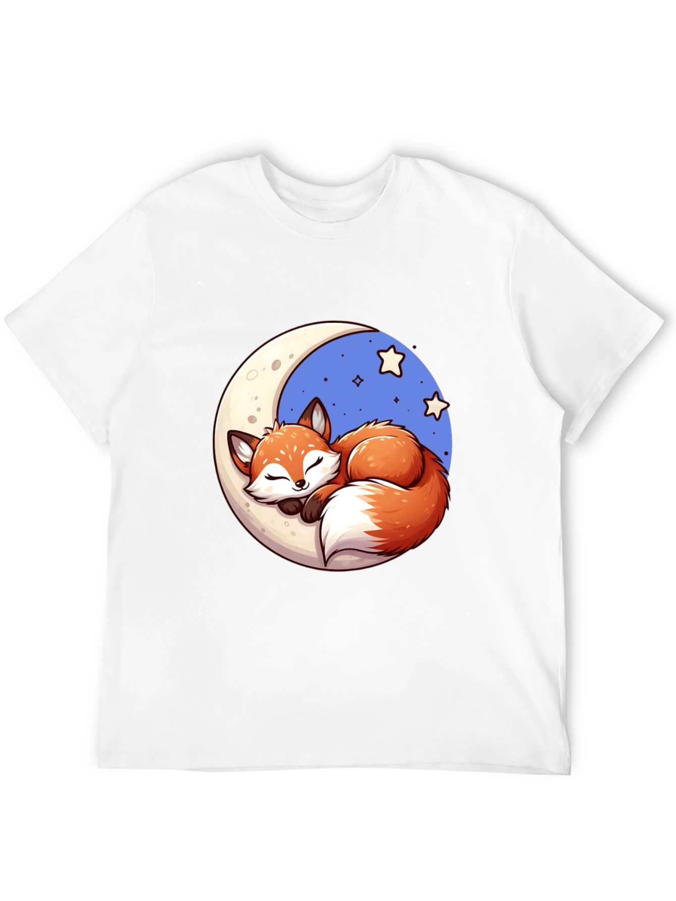 Black Dreamy Fox Graphic Tee - Cute Cartoon Design view 12