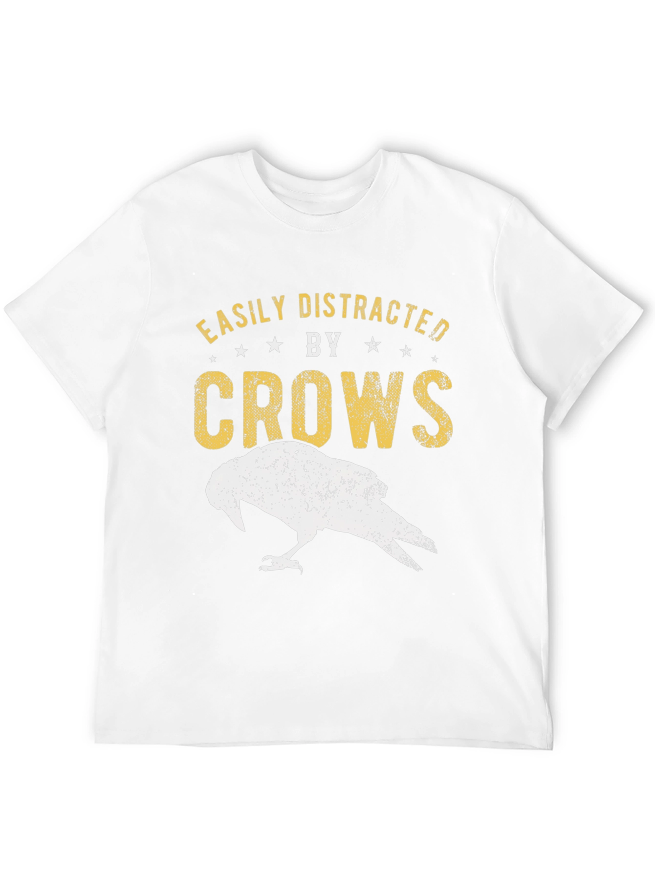 Black Easily Distracted by Crows Graphic Tee view 12