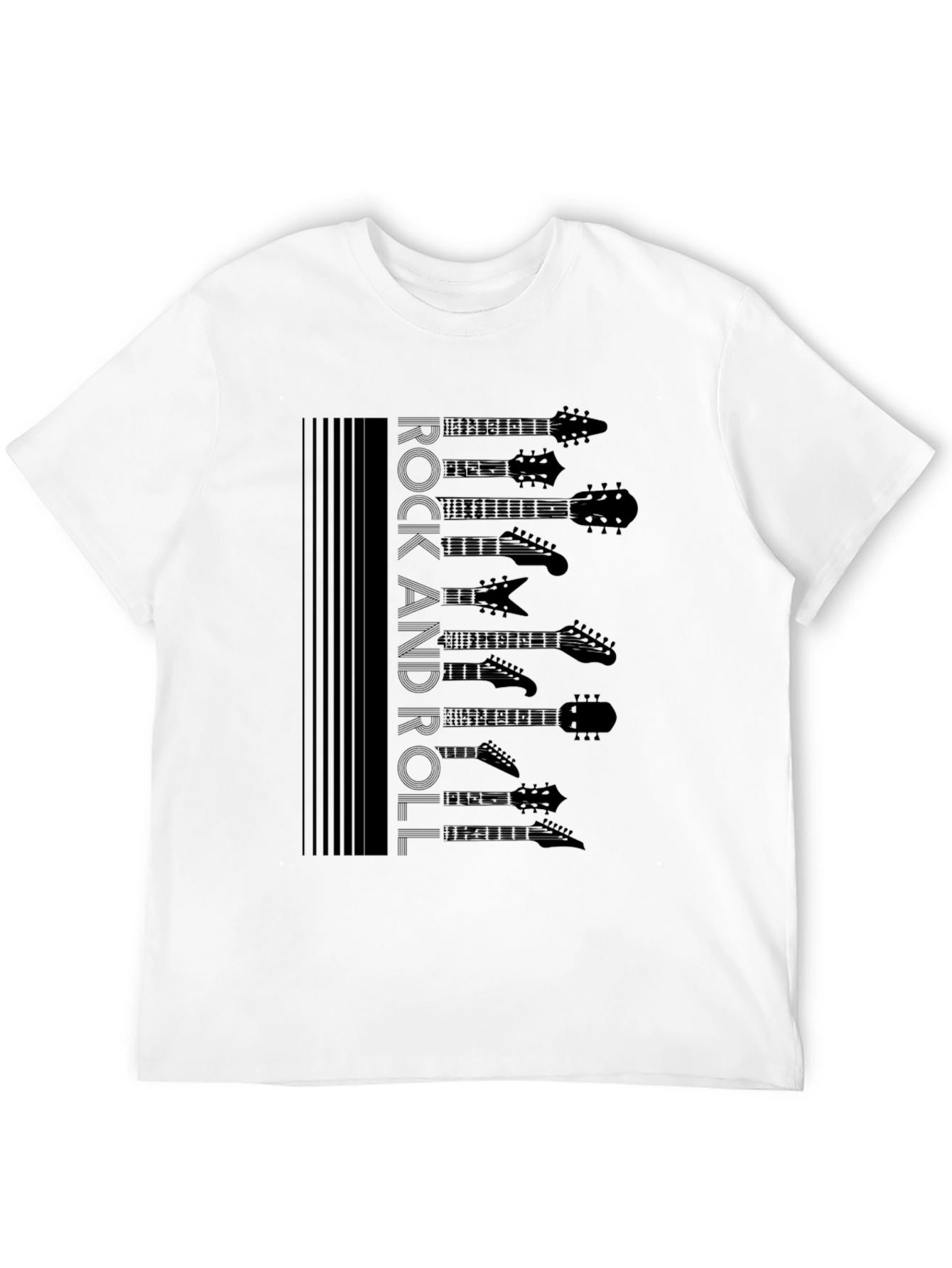 Rock and Roll Guitar Head T-Shirt - Black - 12