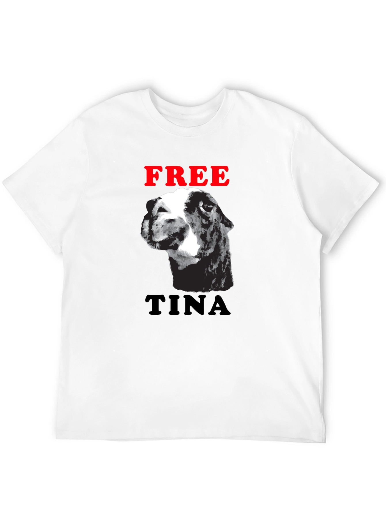 Black Free Tina Llama Graphic Tee - Black Cotton Blend T-Shirt view 12
