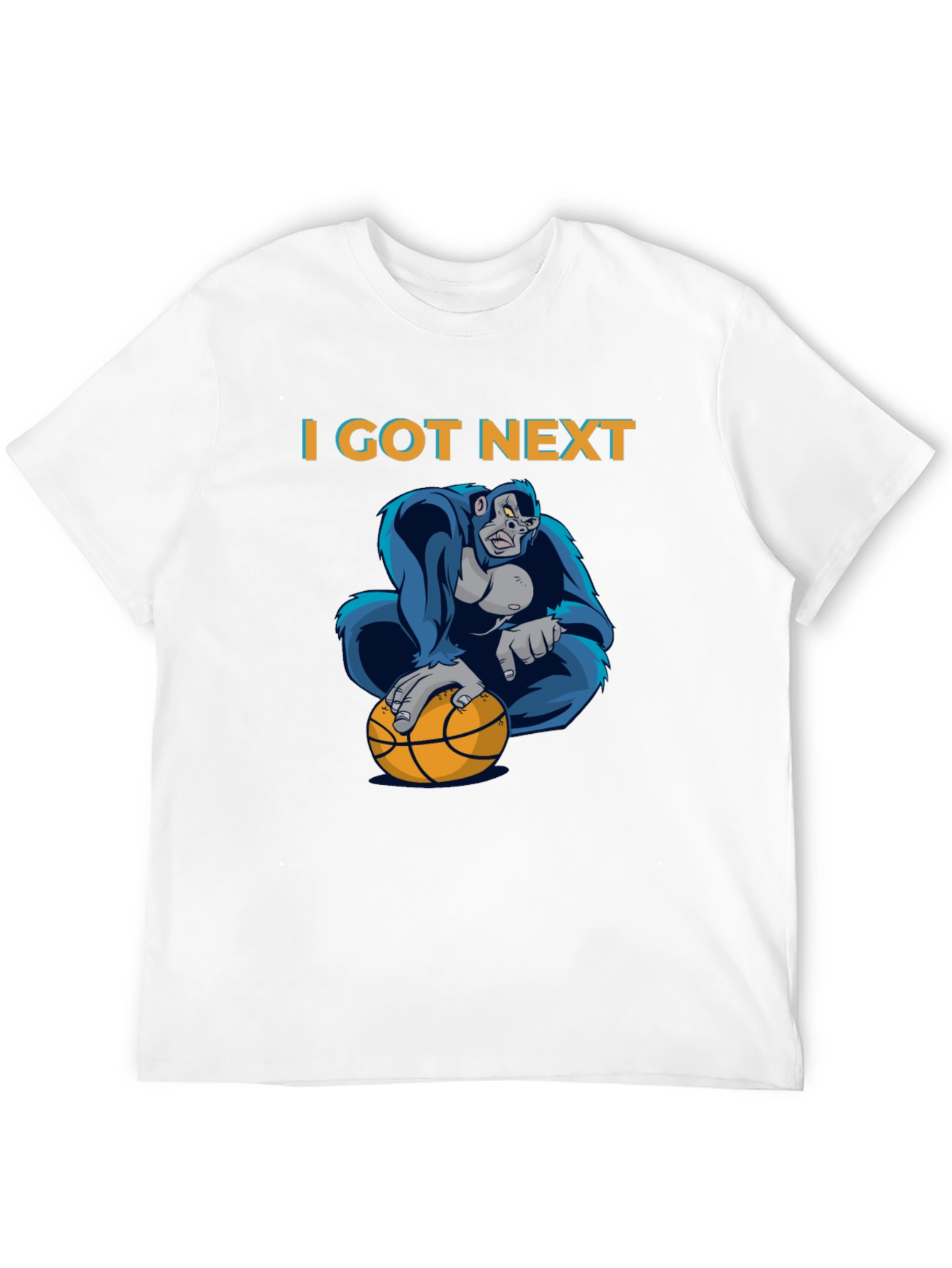 Black I Got Next Gorilla Basketball Graphic T-Shirt view 12