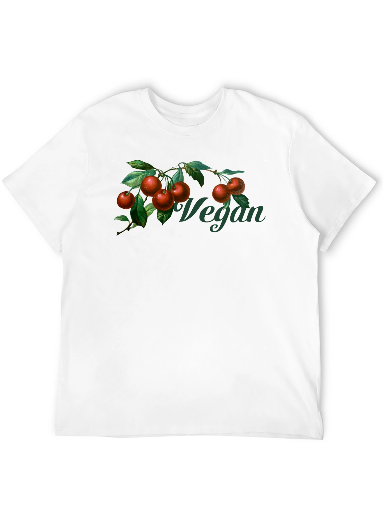 Black Vegan Cherry Branch Graphic T-Shirt - Unisex view 12
